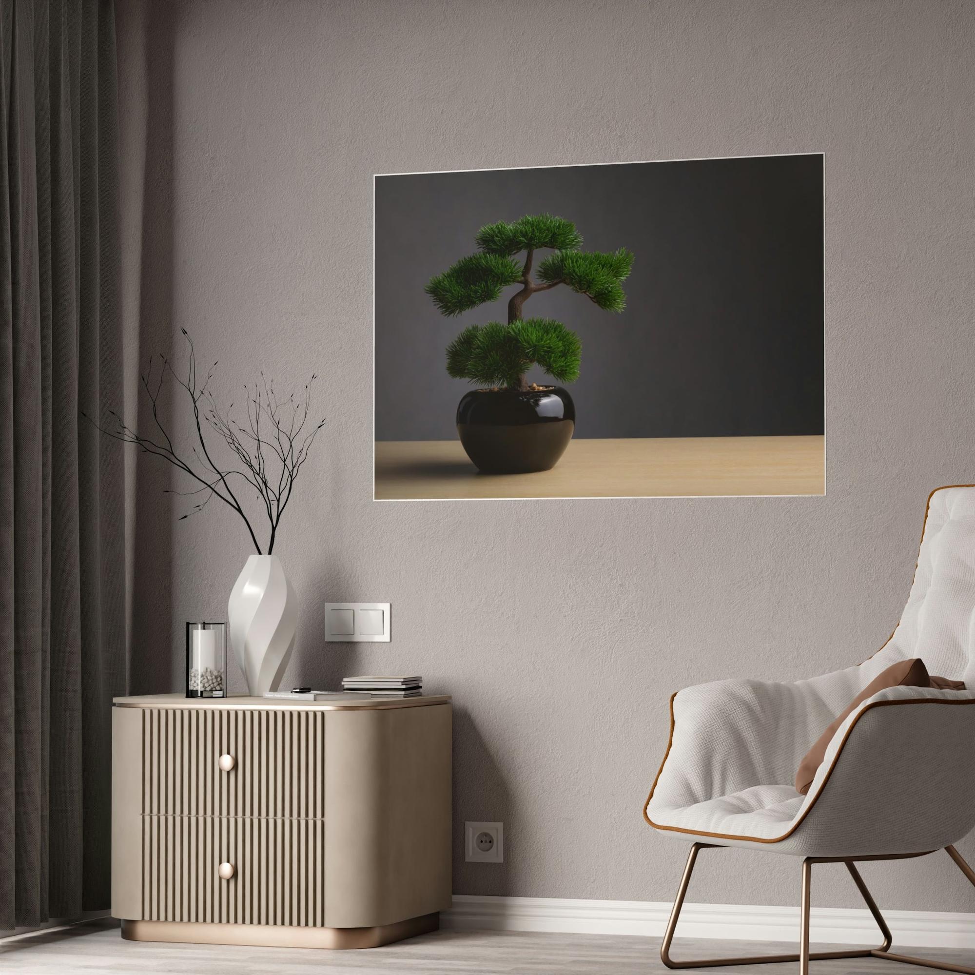 Bonsai Tree Bonsai Beauty: Wall Art and Print on Canvas with Serene Bonsai Tree Art