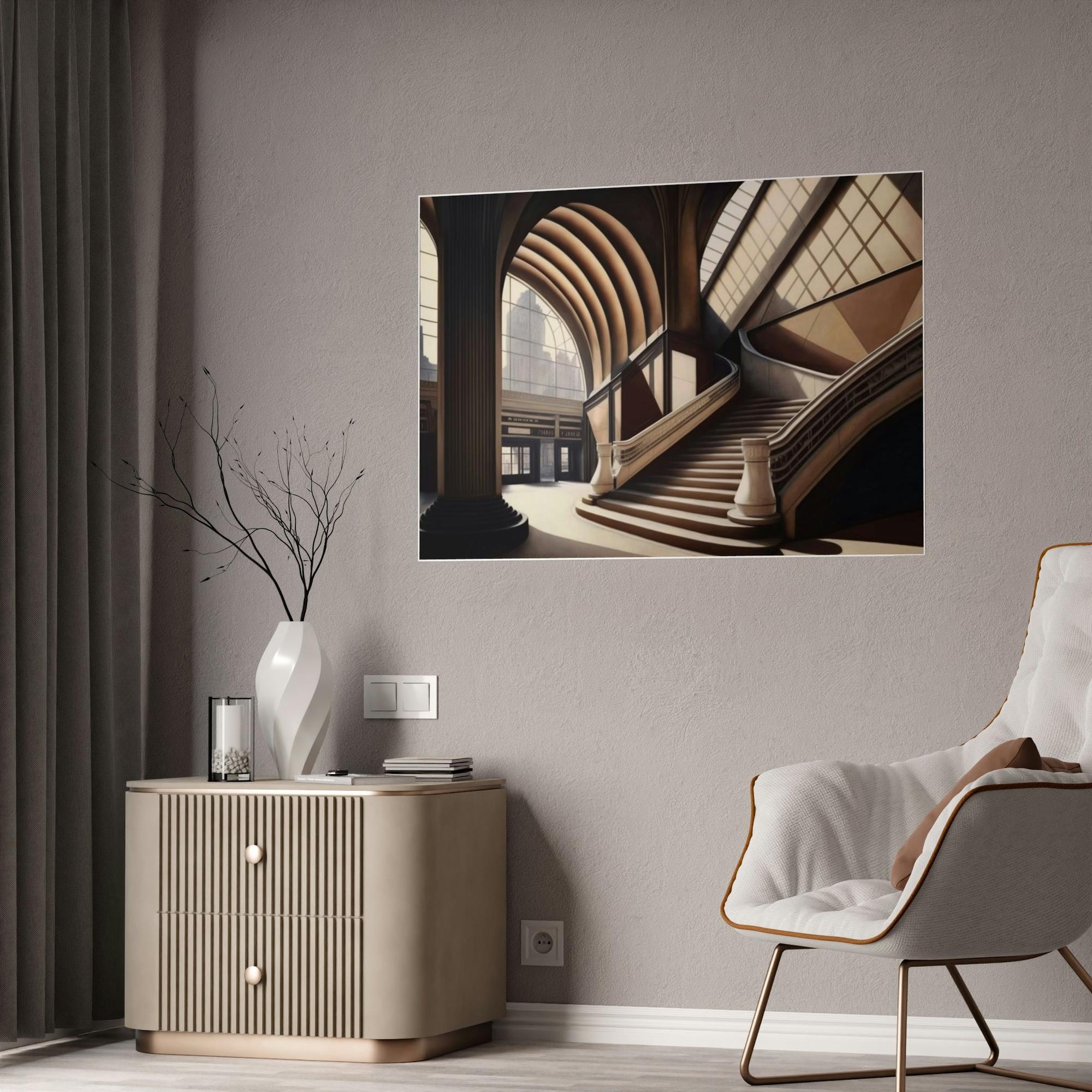 Architecture Enchanting Cityscape: Captivating Architecture on Natural Canvas & Poster