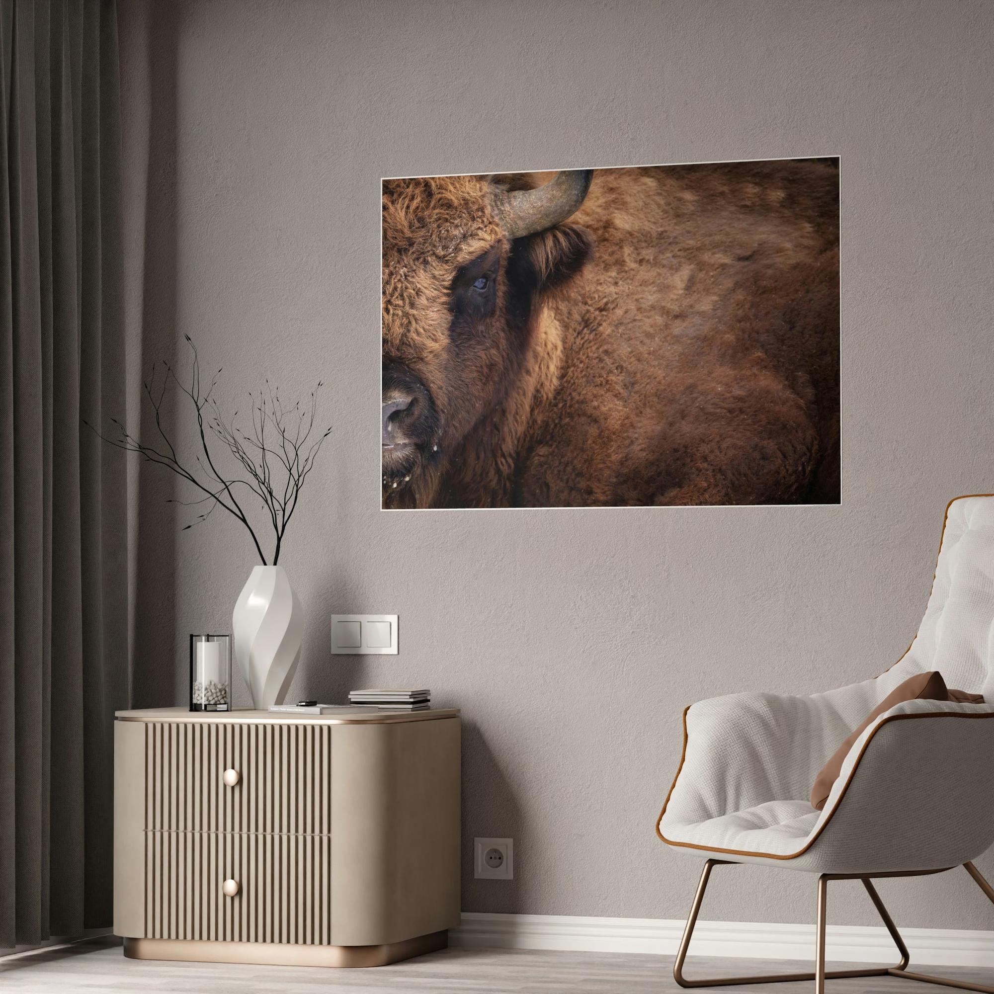 Bulls Artistic Bull Illustration: Natural Canvas and Poster Prints