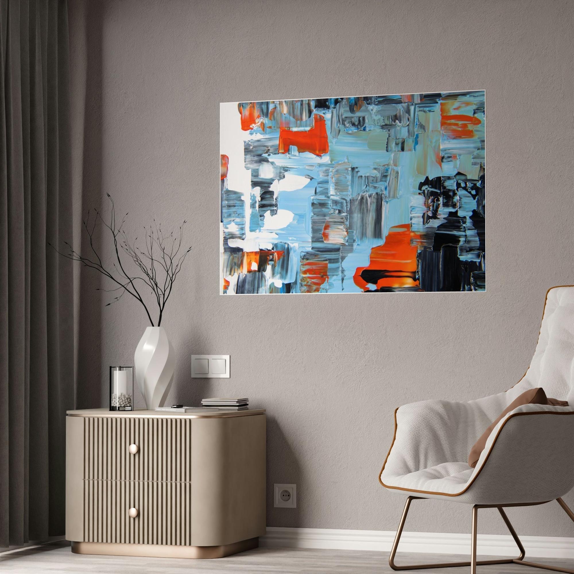 Contemporary Pop of Color: A Contemporary Poster for Your Wall