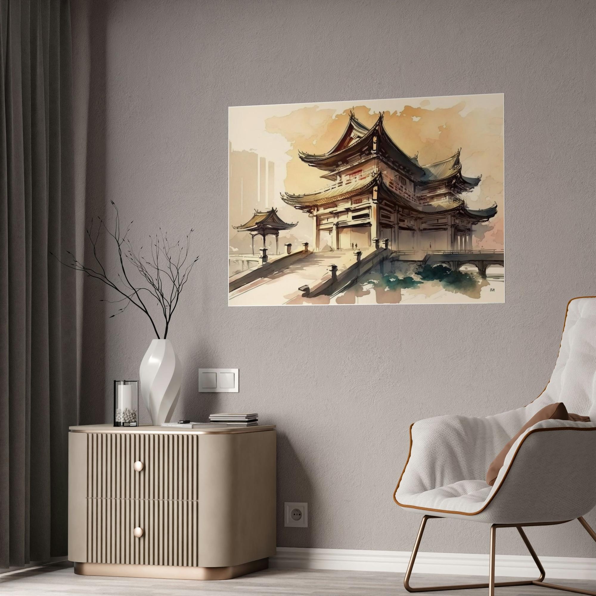 Asian Asian Aesthetics: A Modern Twist on Traditional Art on Framed Poster & Canvas