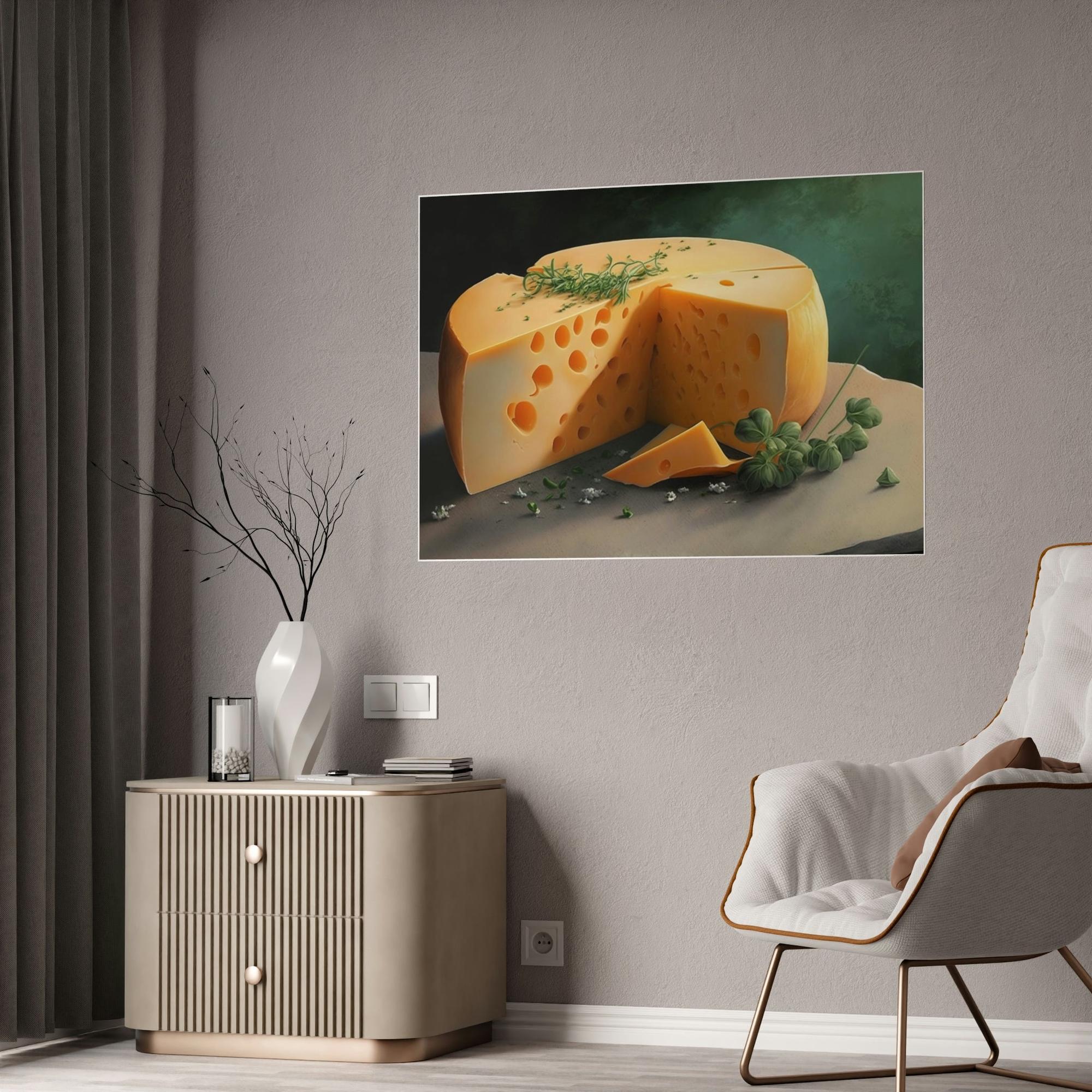 Cheese Artisanal Cheese: High-Quality Canvas Prints of Handcrafted Cheeses