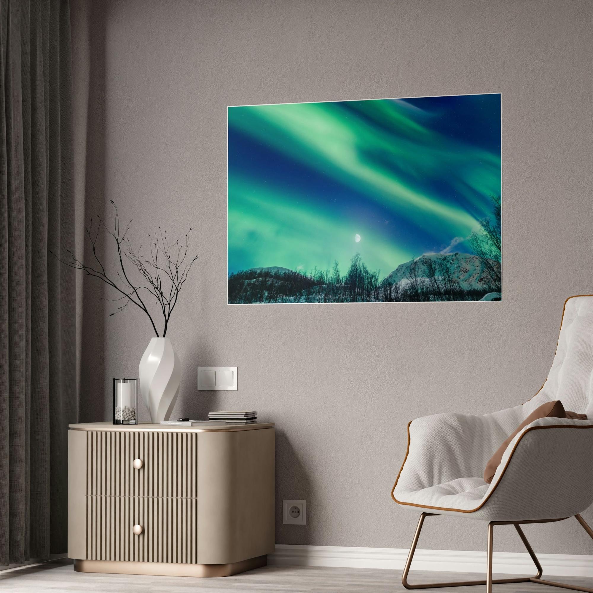 Aurora Borealis Aurora Borealis Magic: High-Quality Print on Canvas for Your Wall