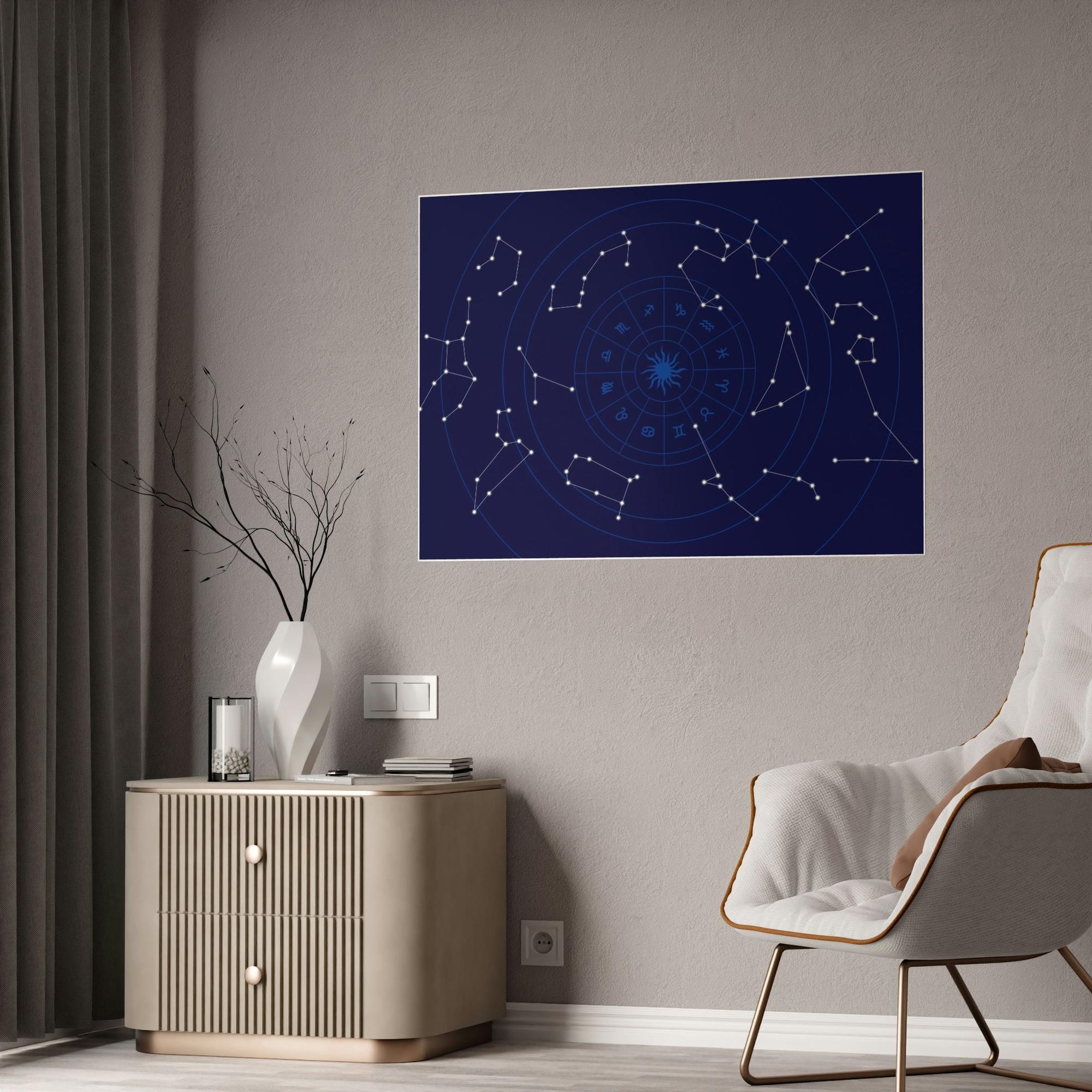 Constellations Starry Night Sky: A Natural Canvas Print of the Constellations
