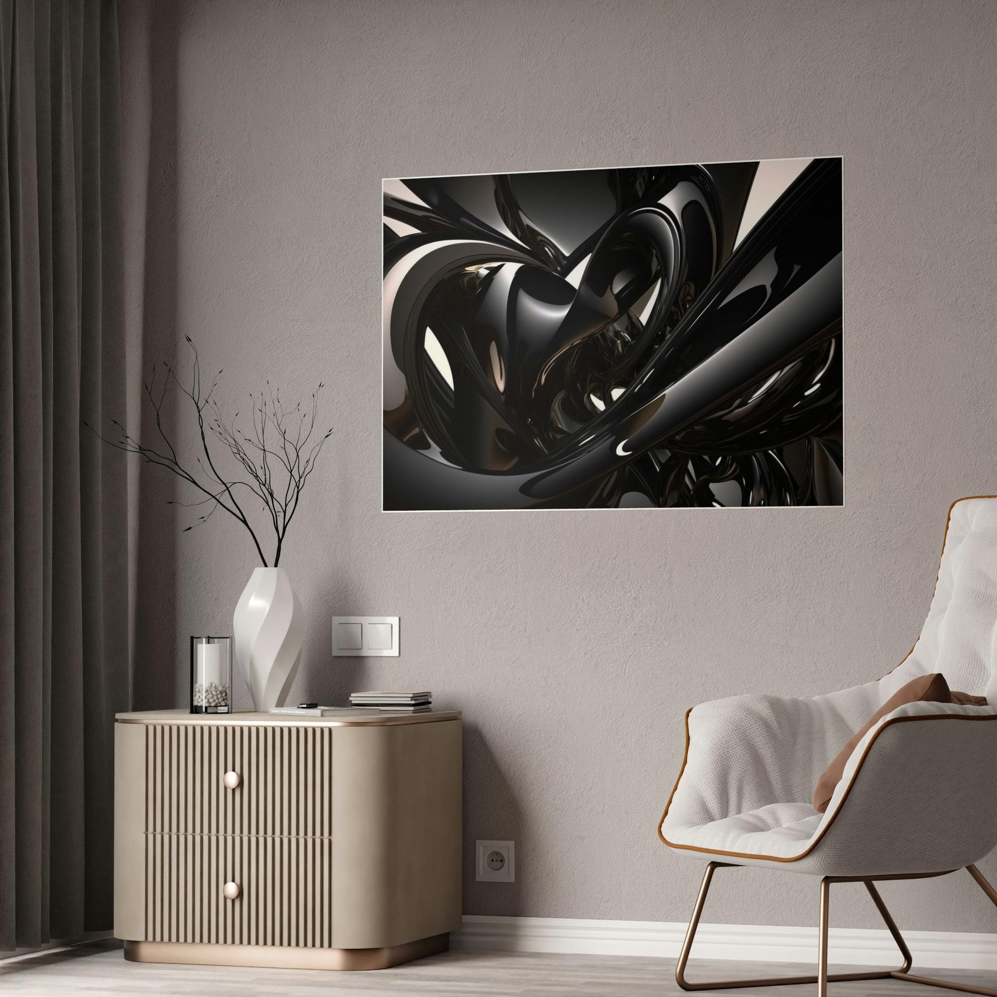 Black The Beauty of Darkness: Framed Black Art Print