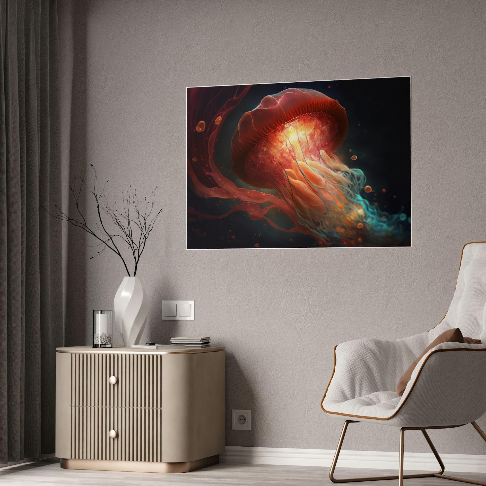 Jellyfishs The Graceful Dance: Jellyfish Wall Art Collection on Canvas