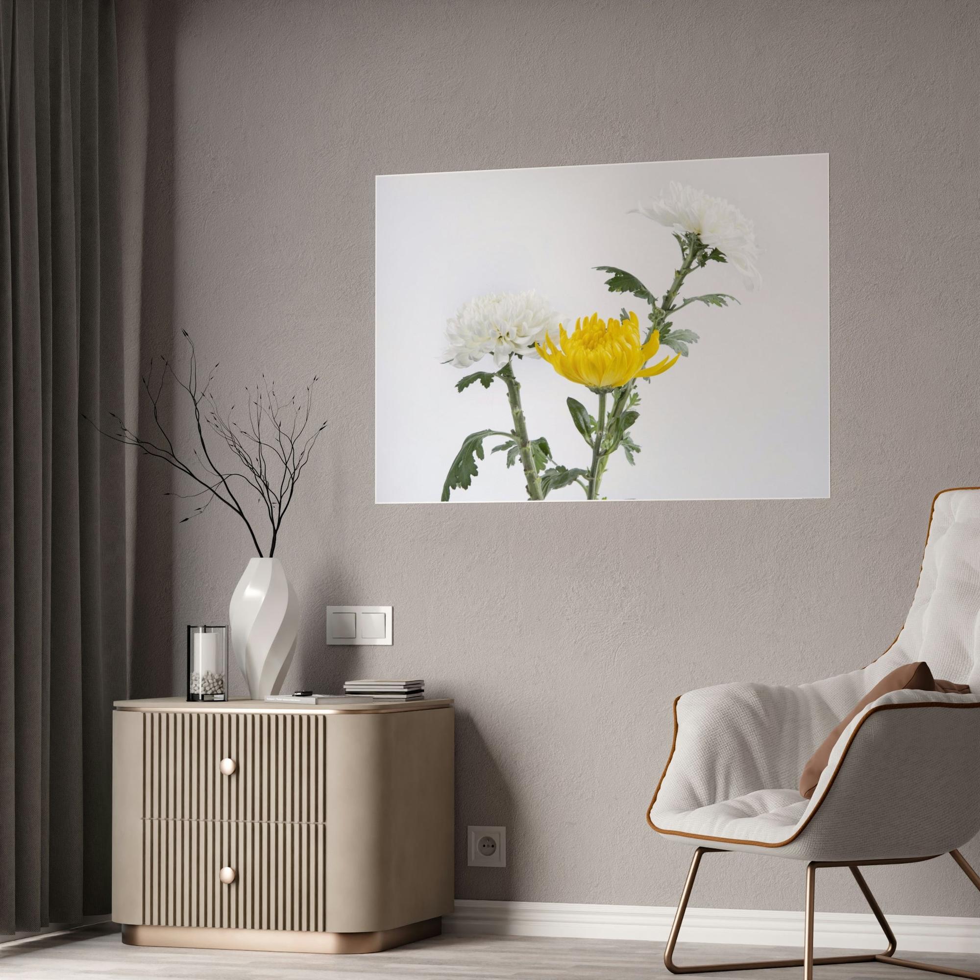 Chrysanthemums Floral Bliss: Poster & Canvas Art with Joyful Chrysanthemum Bouquet