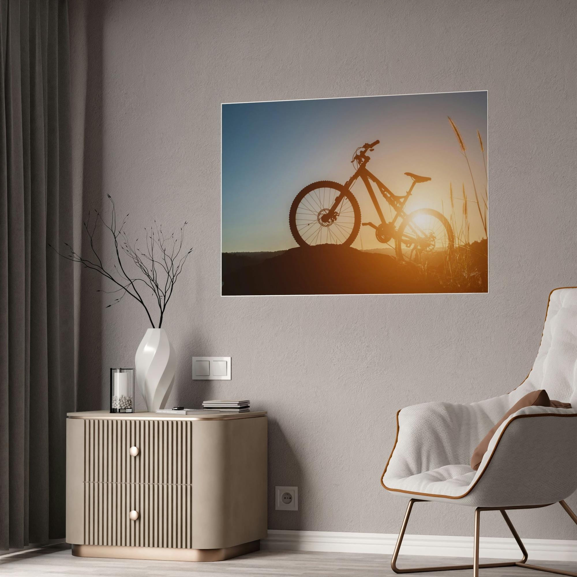 Bicycles Bicycles at Dawn: Scenic Poster for Your Home Office