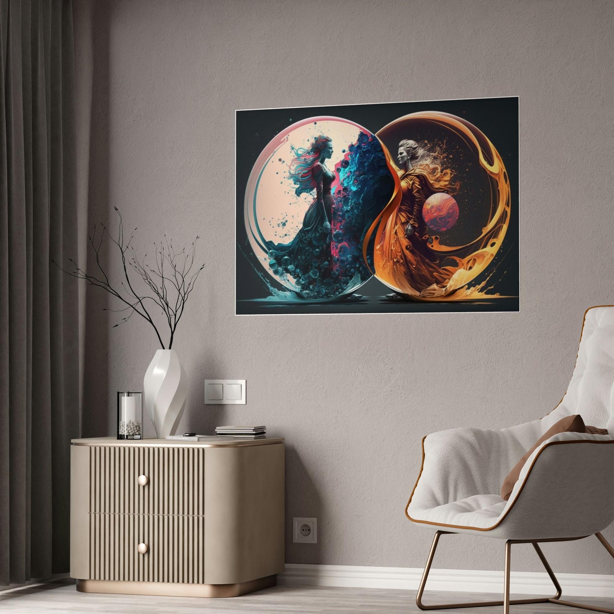 Contemporary The Art of Minimalism: A Natural Canvas Print of Contemporary Art