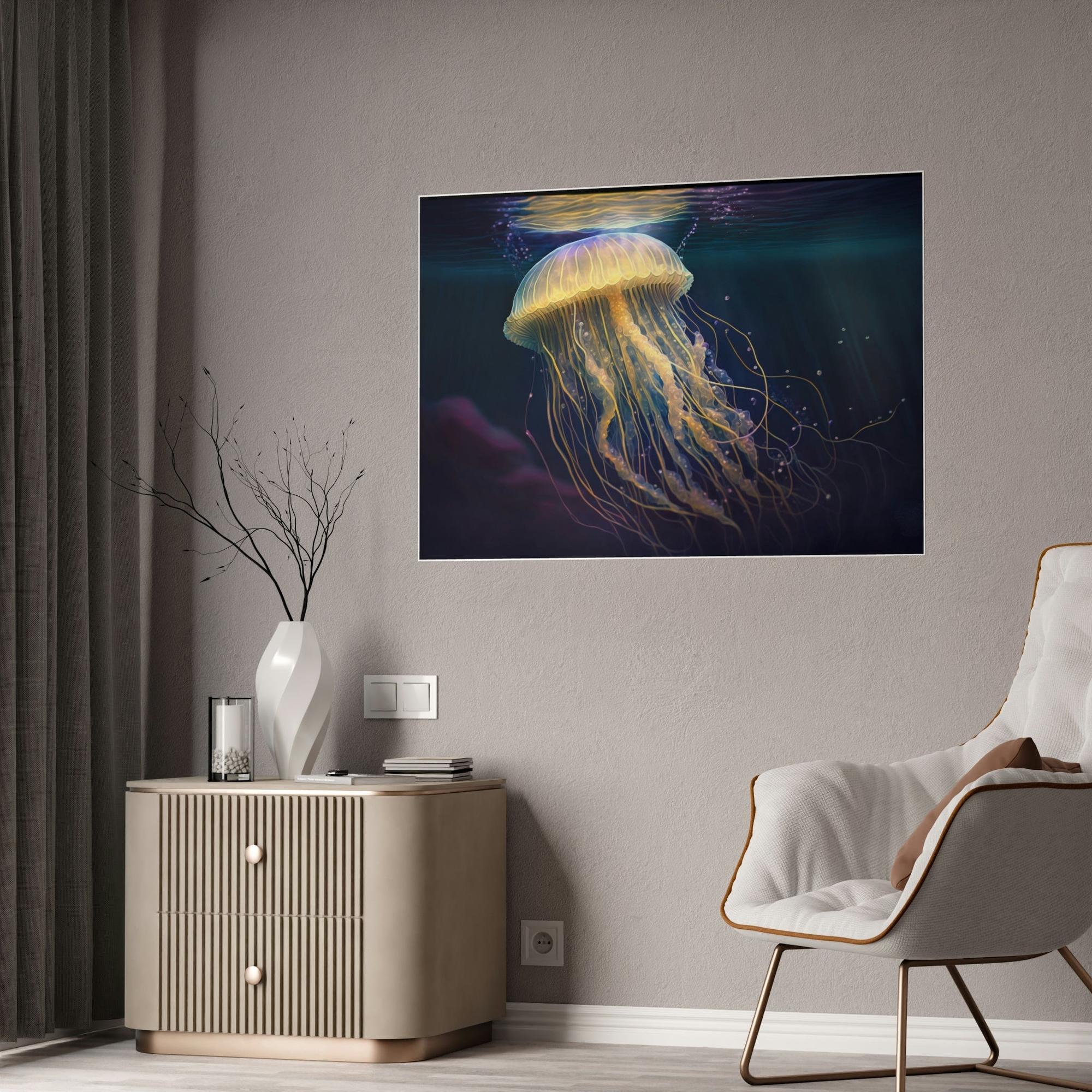 Jellyfishs Jellyfish Wonder: Captivating Canvas Wall Art Prints for Ocean Lovers