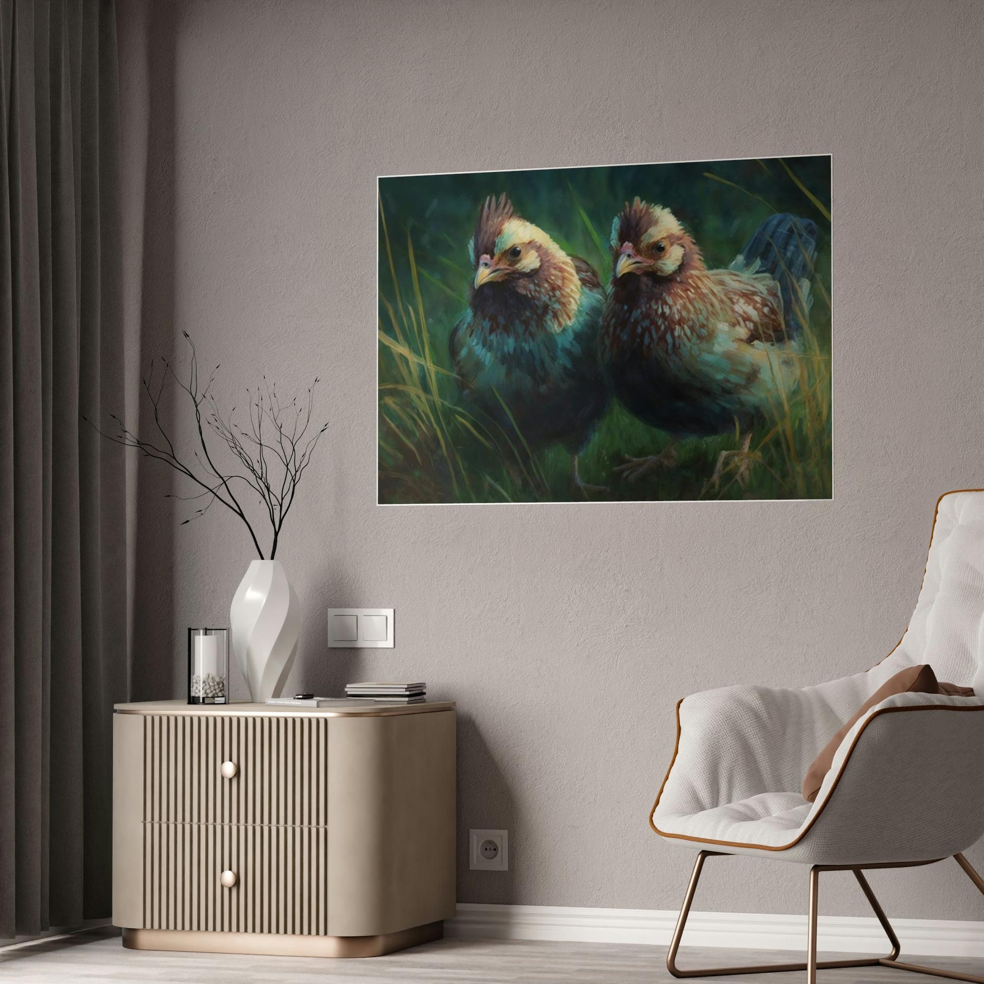 Chickens Fluffy Chickens: Canvas Art with Soft and Adorable Baby Chicks