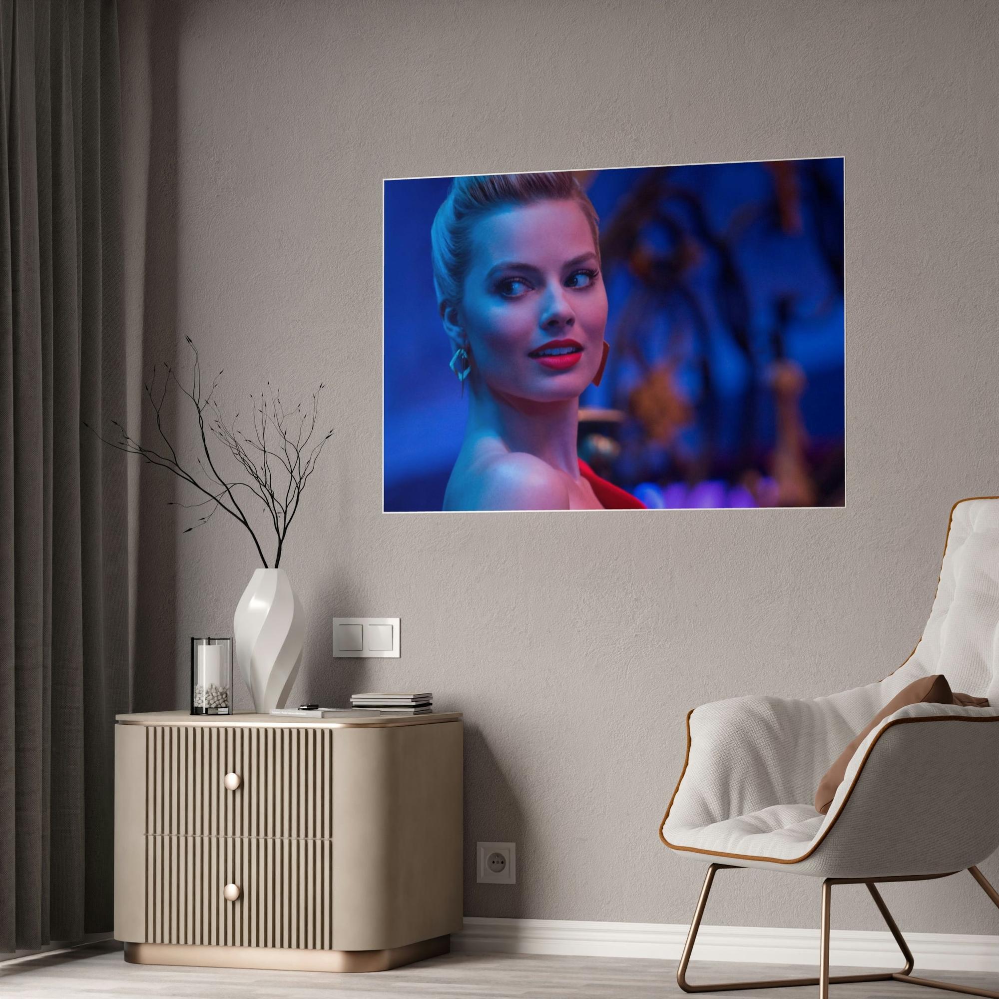 Celebrities Glamorous Hollywood Nights: Celebrity Portrait on Framed Canvas
