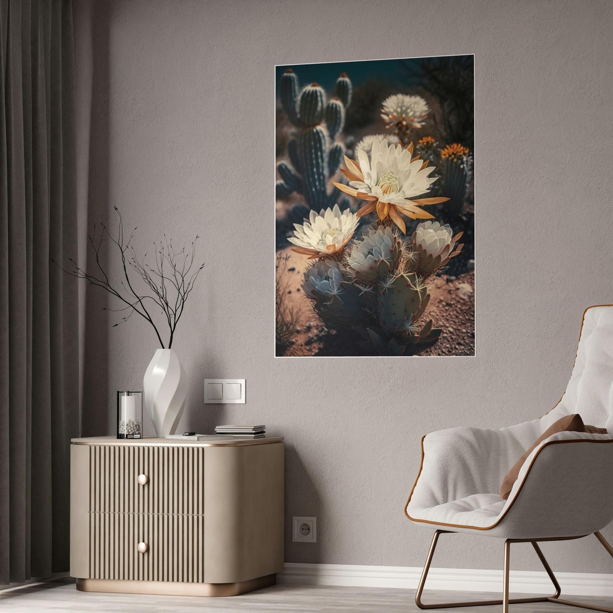 Cactus Desert Chic: Framed Cactus Wall Art for a Stylish Home Decor