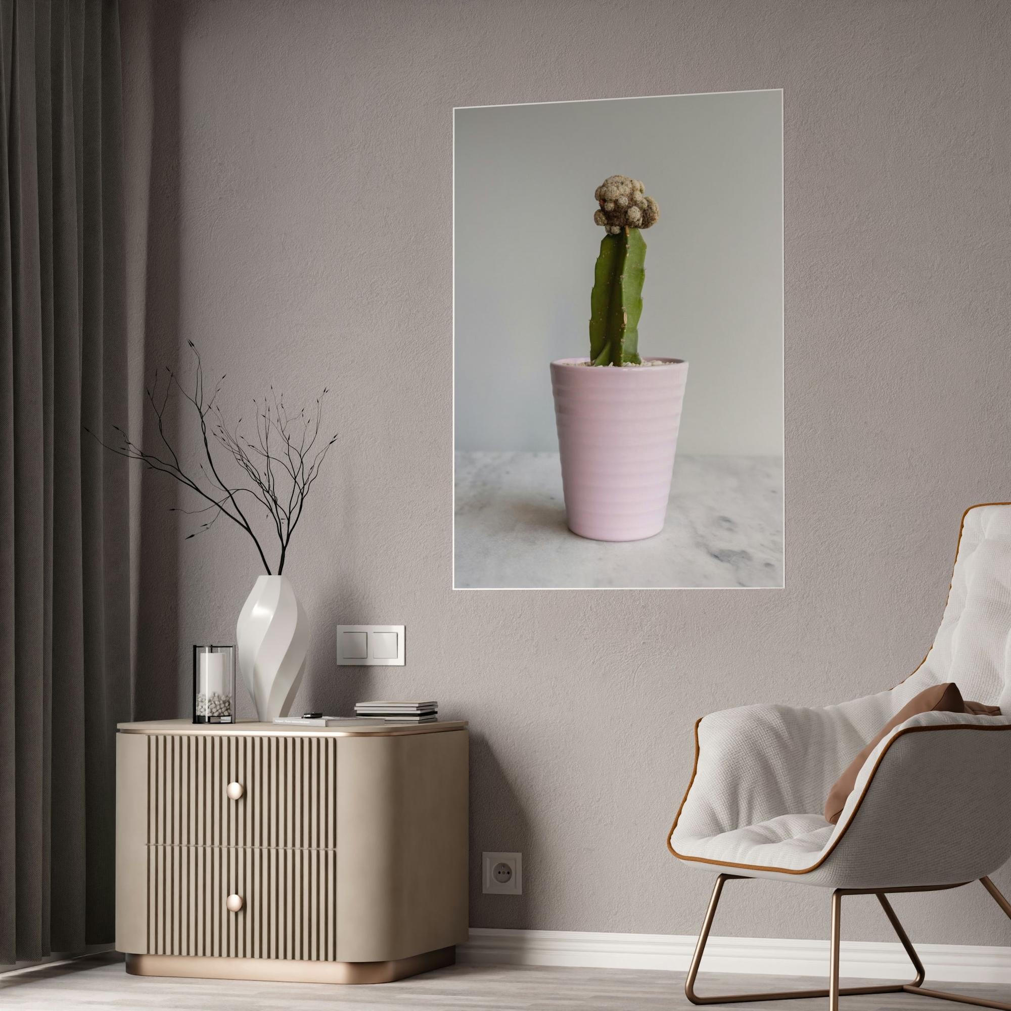 Cactus Botanical Bliss: Cactus Print on Canvas and Framed Art