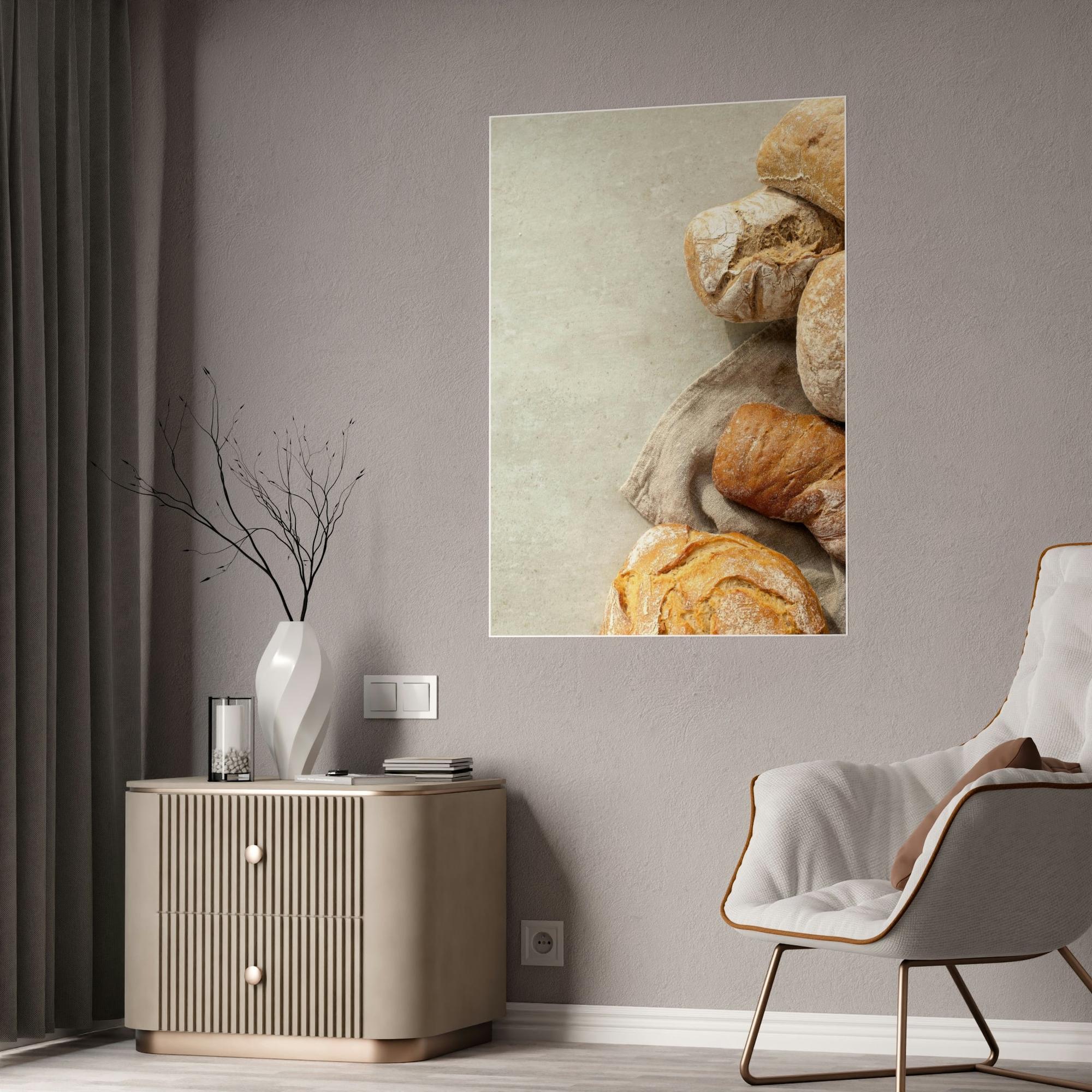 Bread Bread Aroma Delight: Poster and Print on Canvas with Rich Bakery Scene