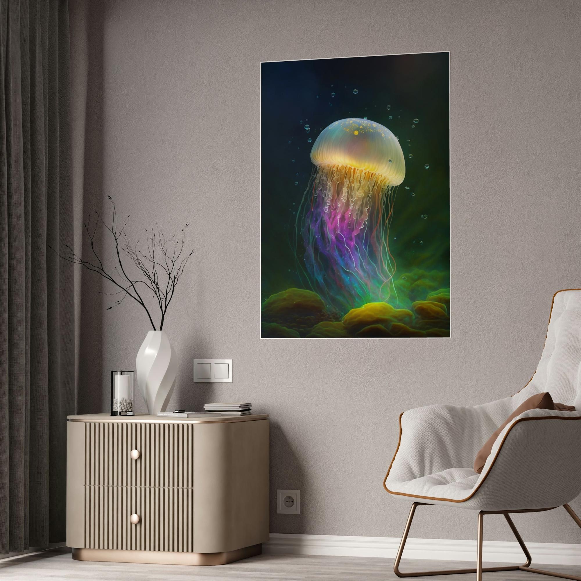 Jellyfishs Oceanic Wonders: Natural Canvas & Poster Masterpiece of Jellyfishes