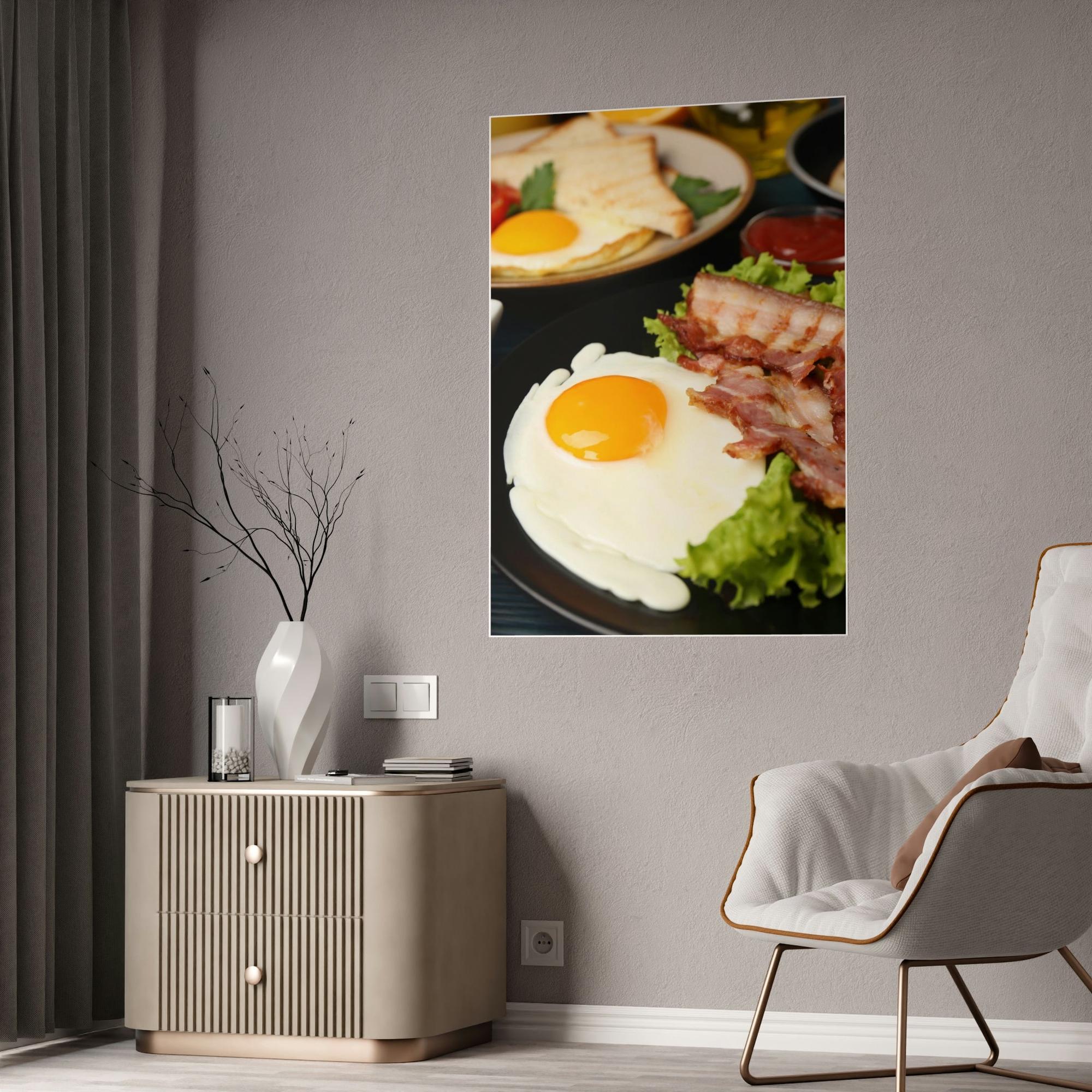 Breakfast Breakfast Bliss: Canvas Print of a Relaxing Morning Moment