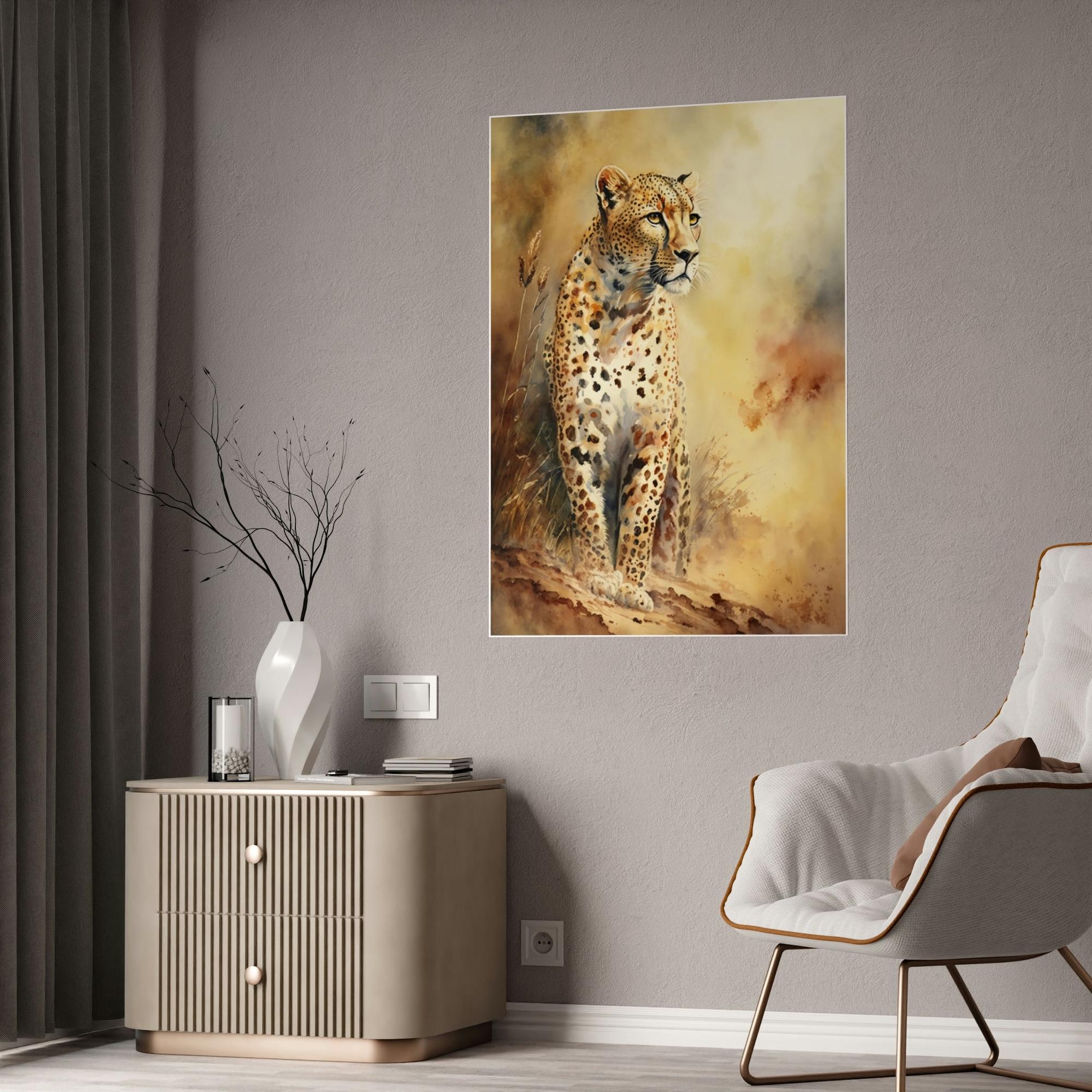 Cheetahs Untamed Beauty: Cheetah in Natural Canvas Wall Art
