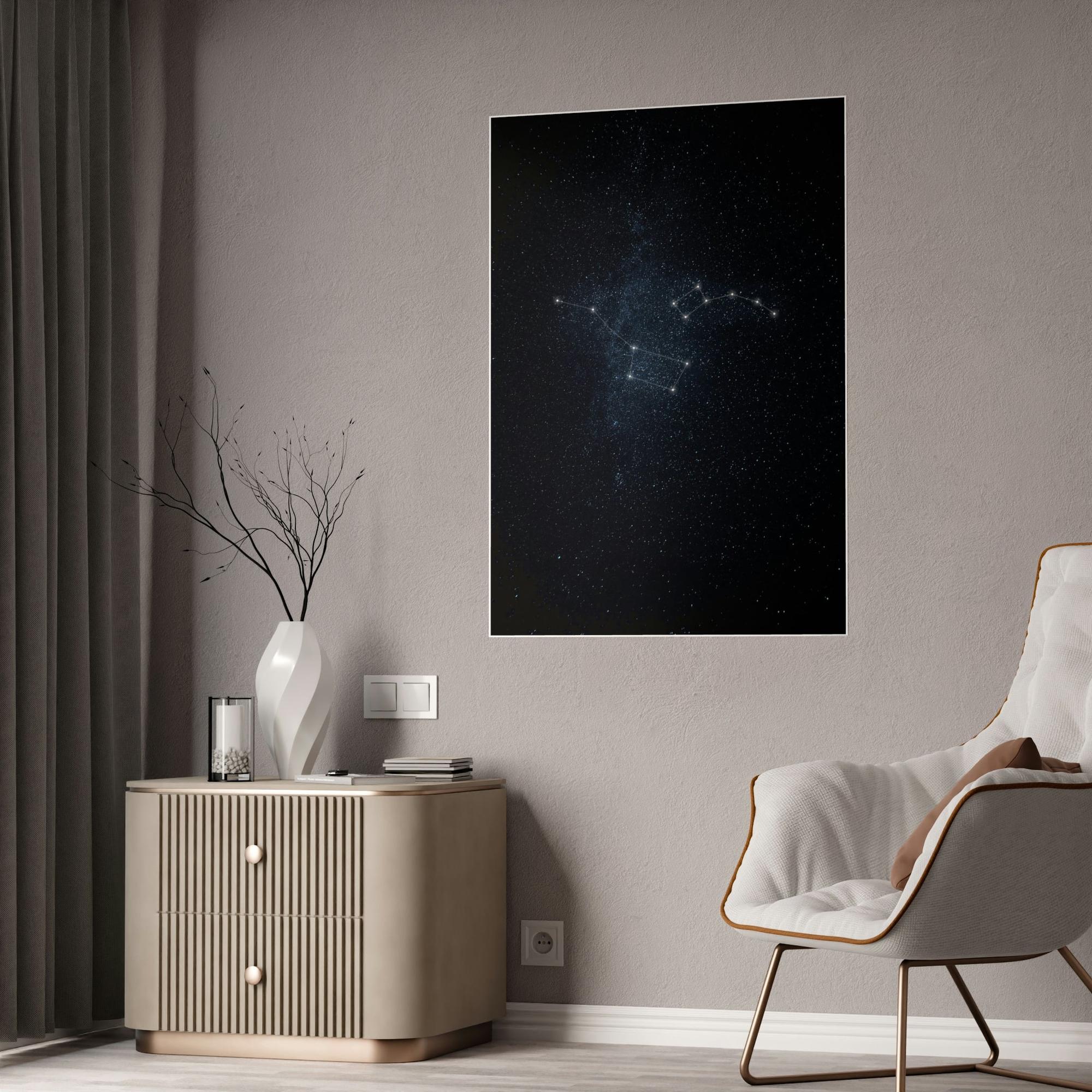Constellations Cosmic Beauty: A Framed Canvas & Poster of Starry Constellations