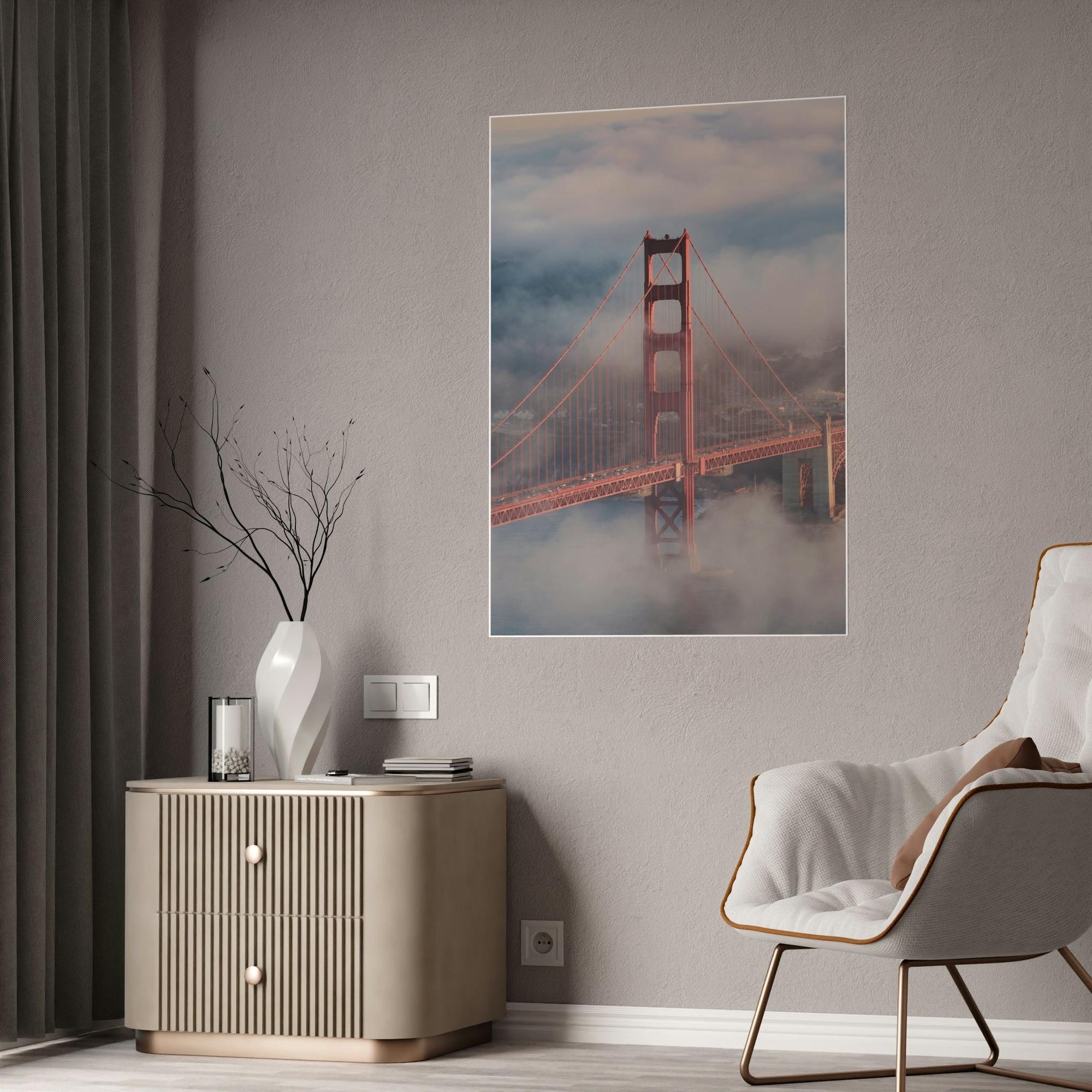 Bridge Majestic Bridge in the City: Impressive Wall Art for Your Home or Office