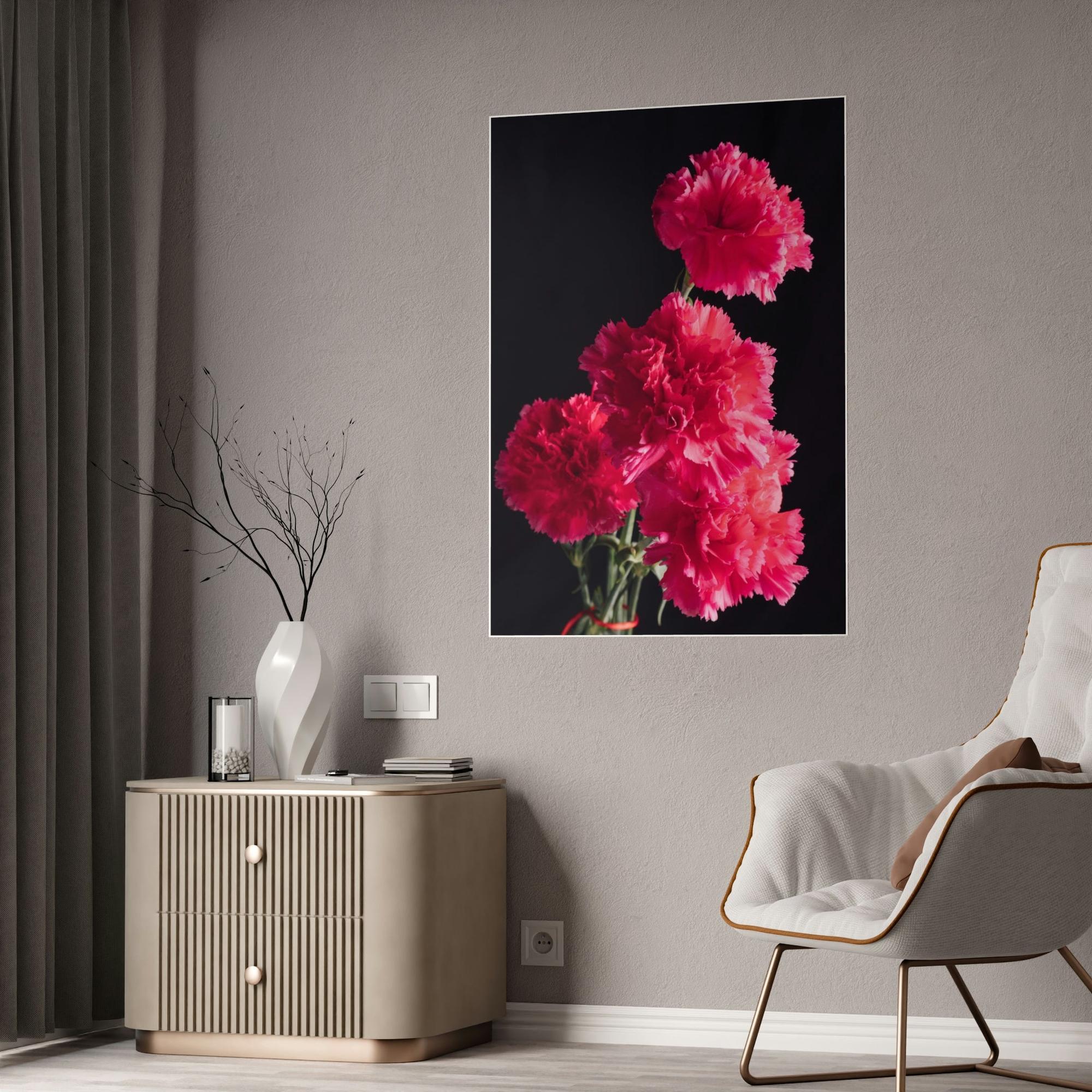 Caribbean Beach Blooming Beauty: Natural Canvas and Art Prints of Carnations for Your Home