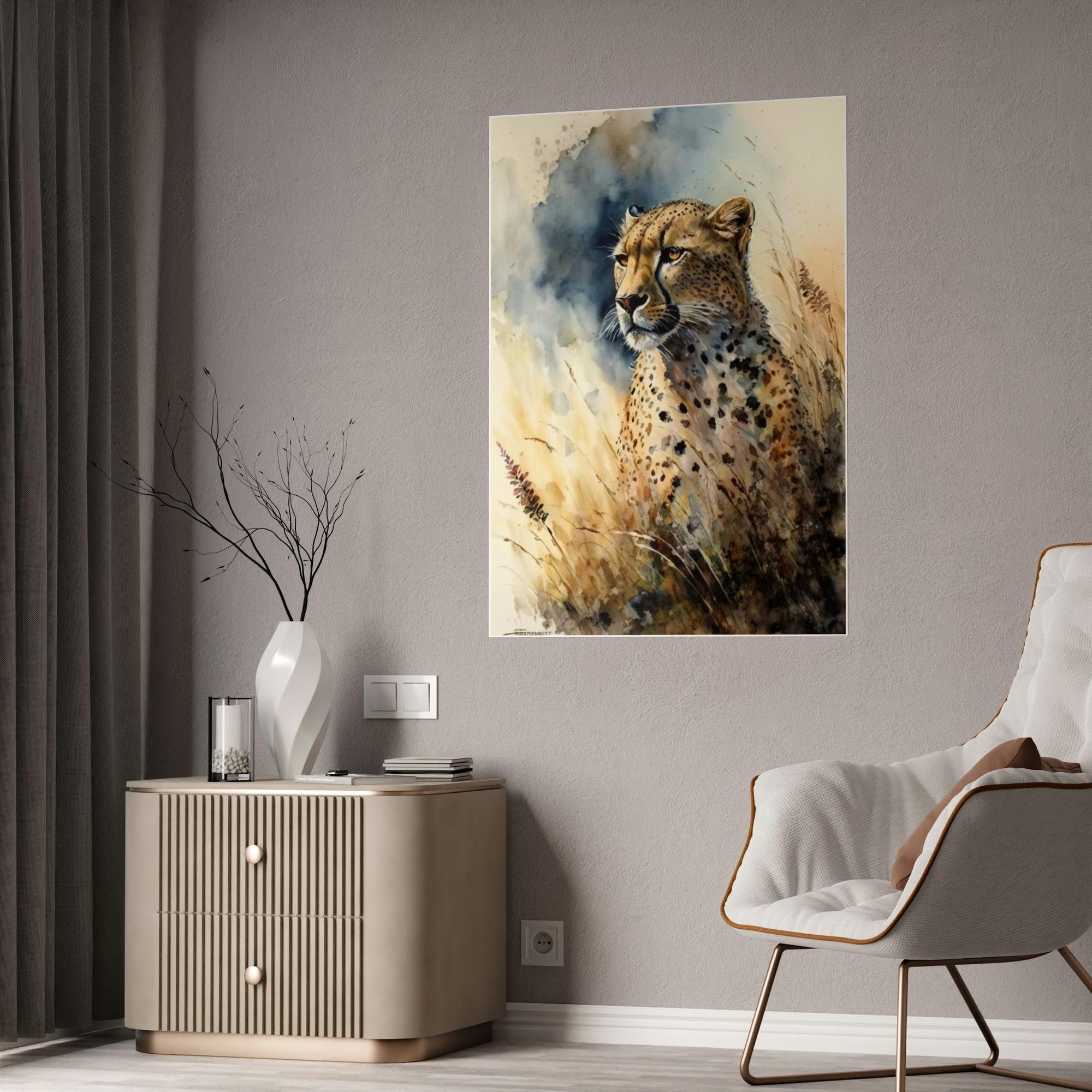 Cheetahs Graceful Movement: Cheetahs on Stunning Wall Canvas
