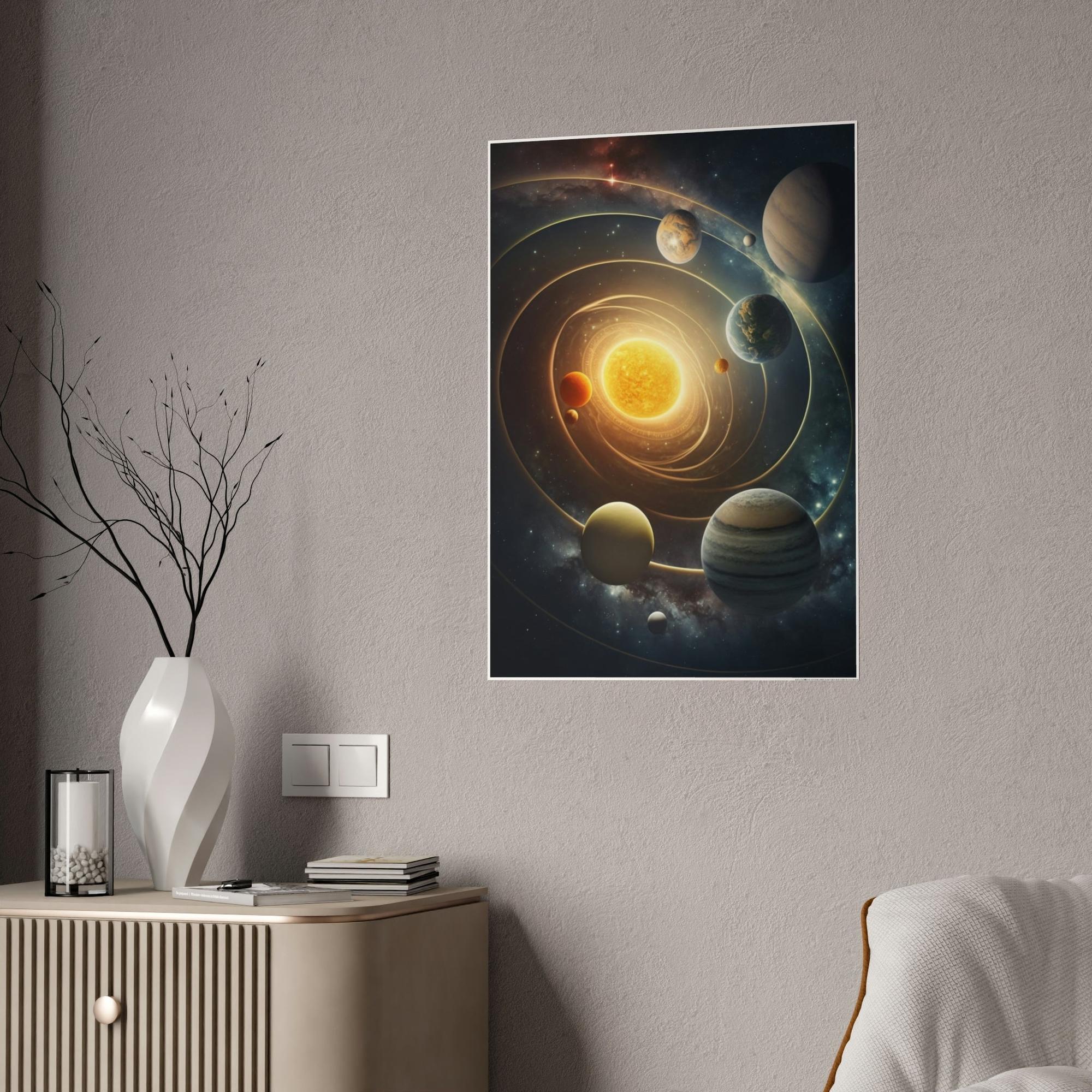 Solar System Discover the Cosmos: Framed Canvas Art of the Solar System for an Out-of-This-World Experience