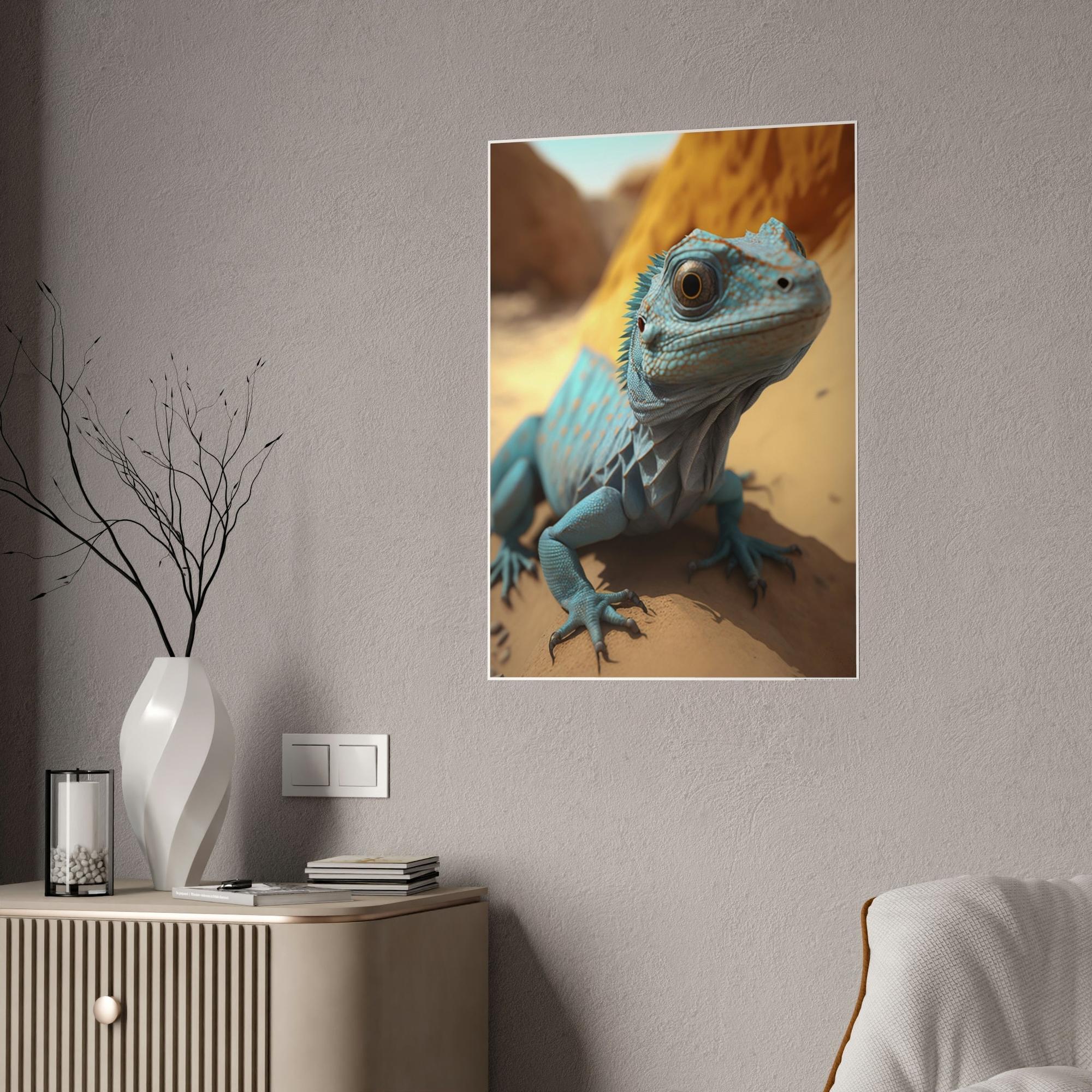Lizards Lizard in the Wild: Vibrant Canvas and Poster of a Majestic Reptile