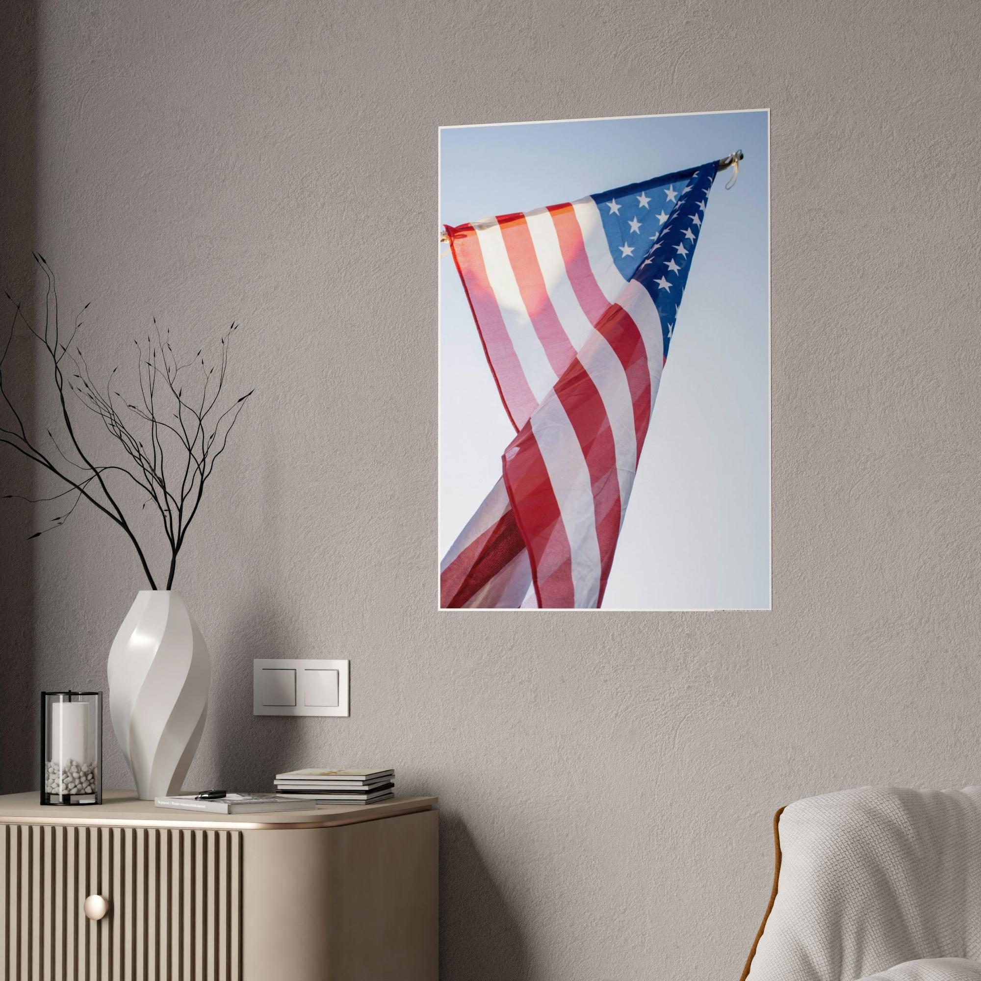 American Flag United States of America: Framed Canvas & Poster Art with the Flag