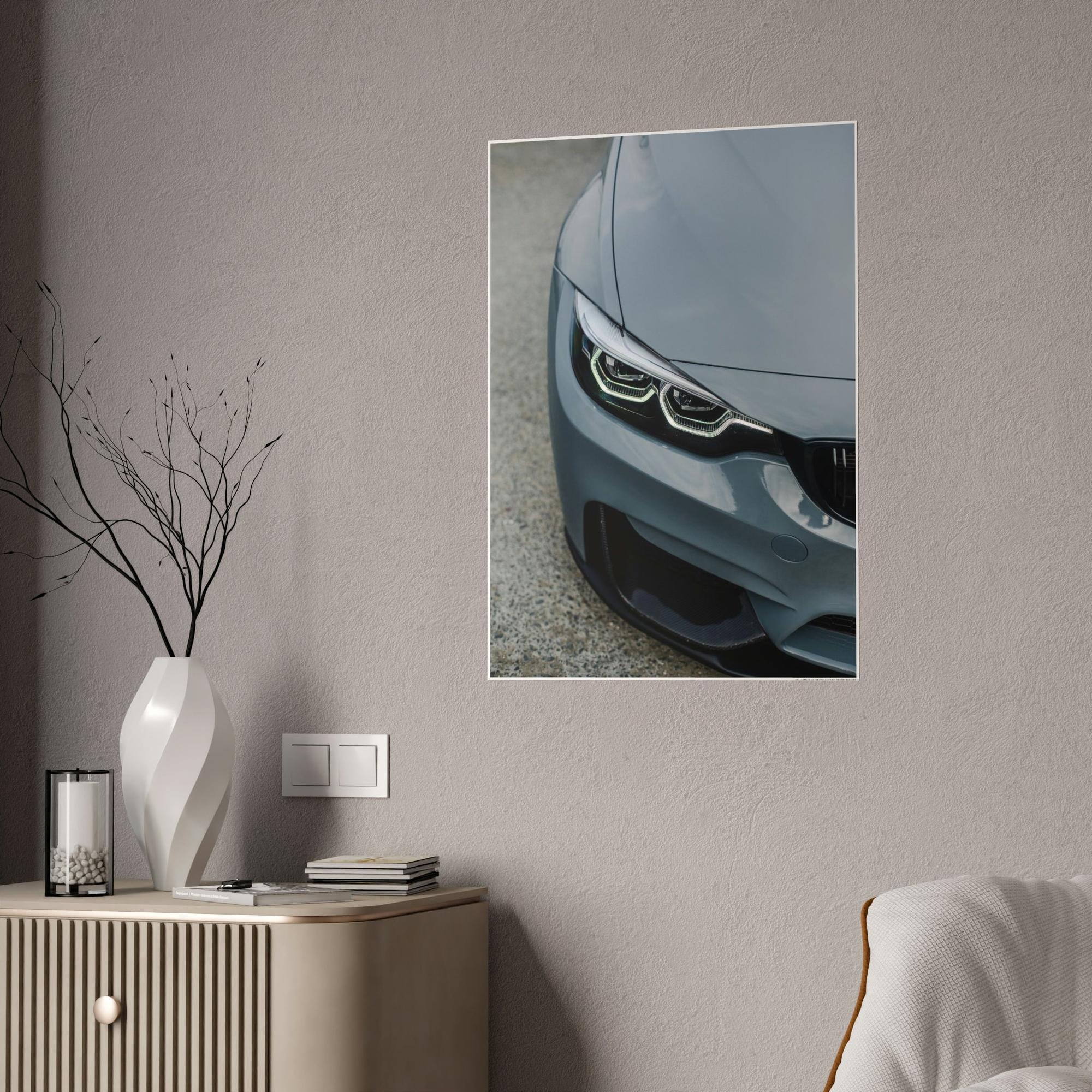 Bmw BMW: Canvas and Framed Poster with Detailed Car Art