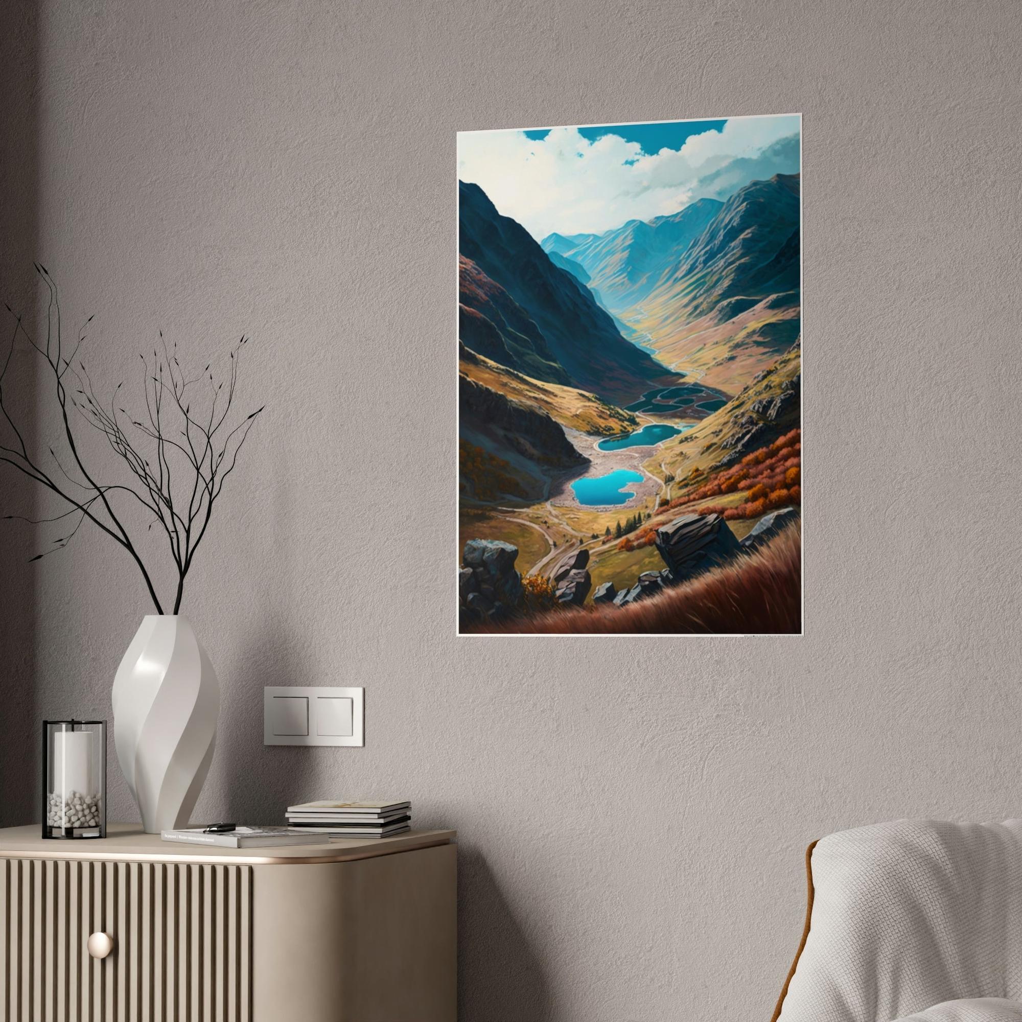 Valleys The Enchanting Valley: High-quality Wall Art and Canvas Print