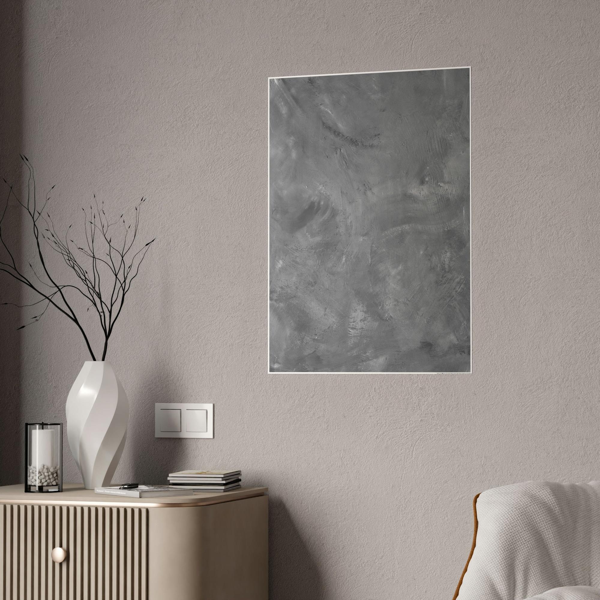 Gray Mysterious Gray: Framed Poster for a Subtle Touch of Drama
