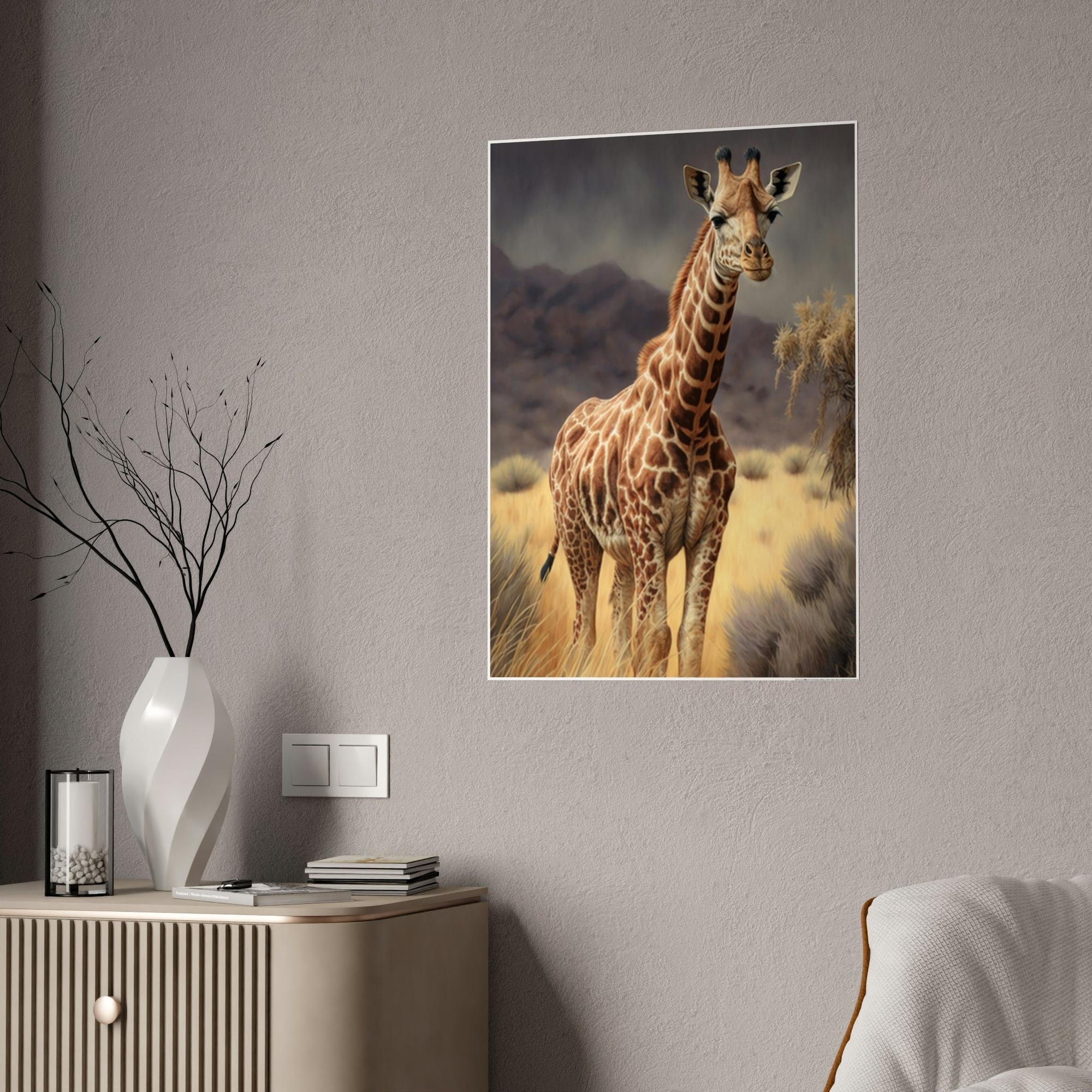 Giraffes The Majesty of Giraffes: Framed Canvas & Poster of Stunning Beauty