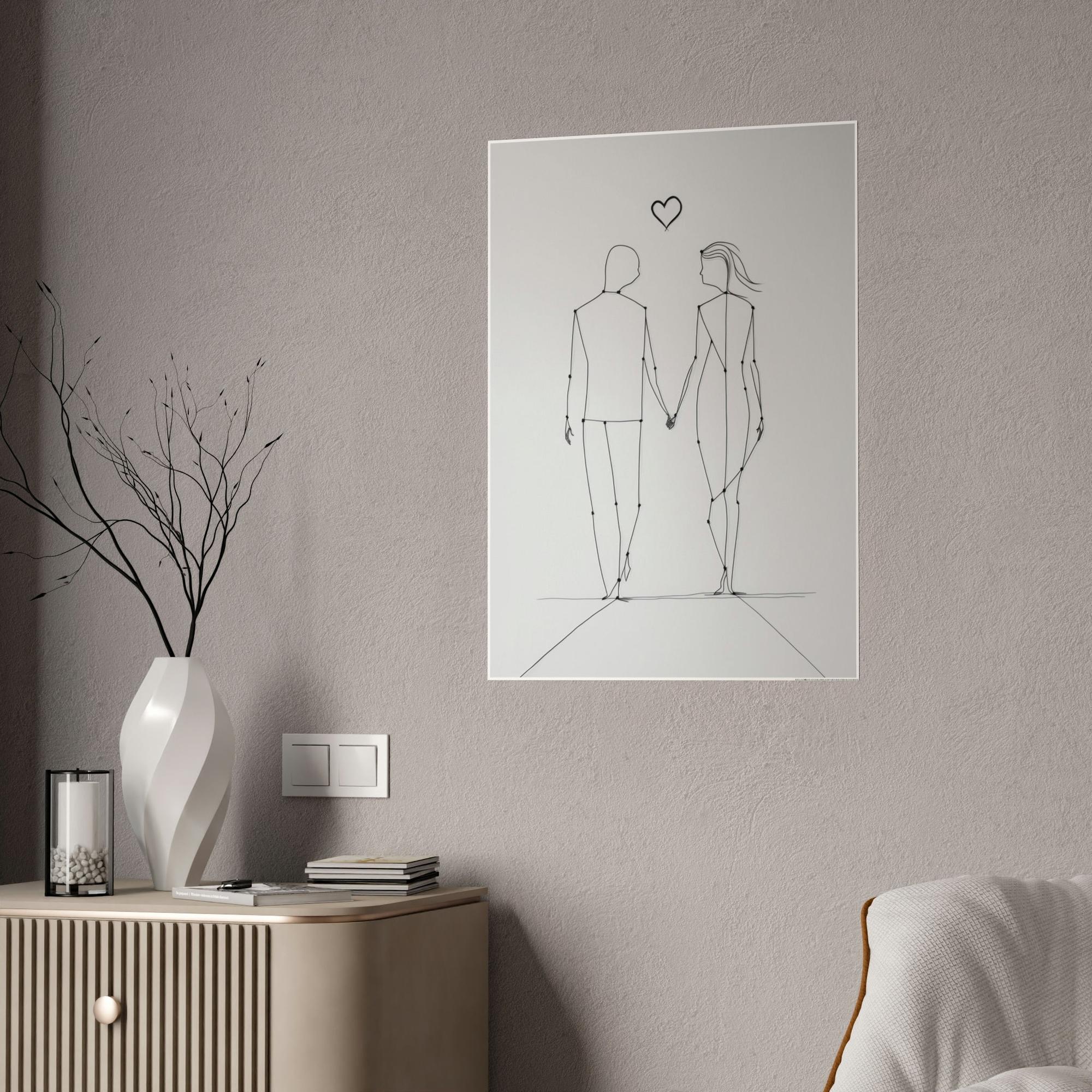 Abstract Line Art The Art of Lines: A Framed Poster & Canvas Print of an Abstract Line Artwork