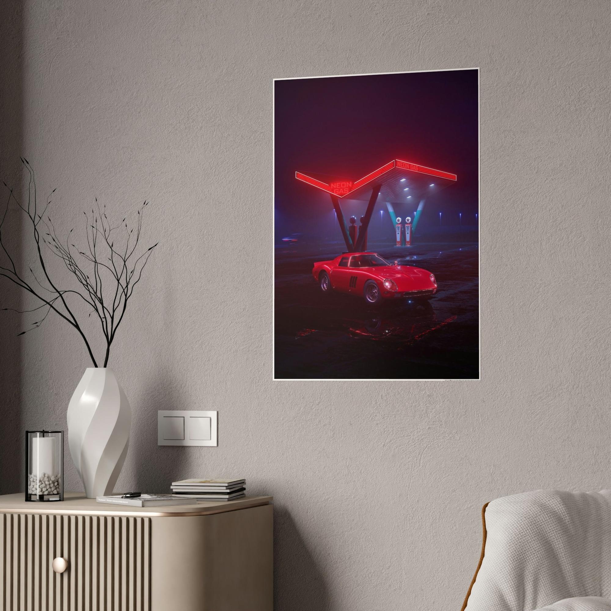 Corvette The Beauty of a Corvette on Natural Canvas & Poster: A Masterpiece Art Piece