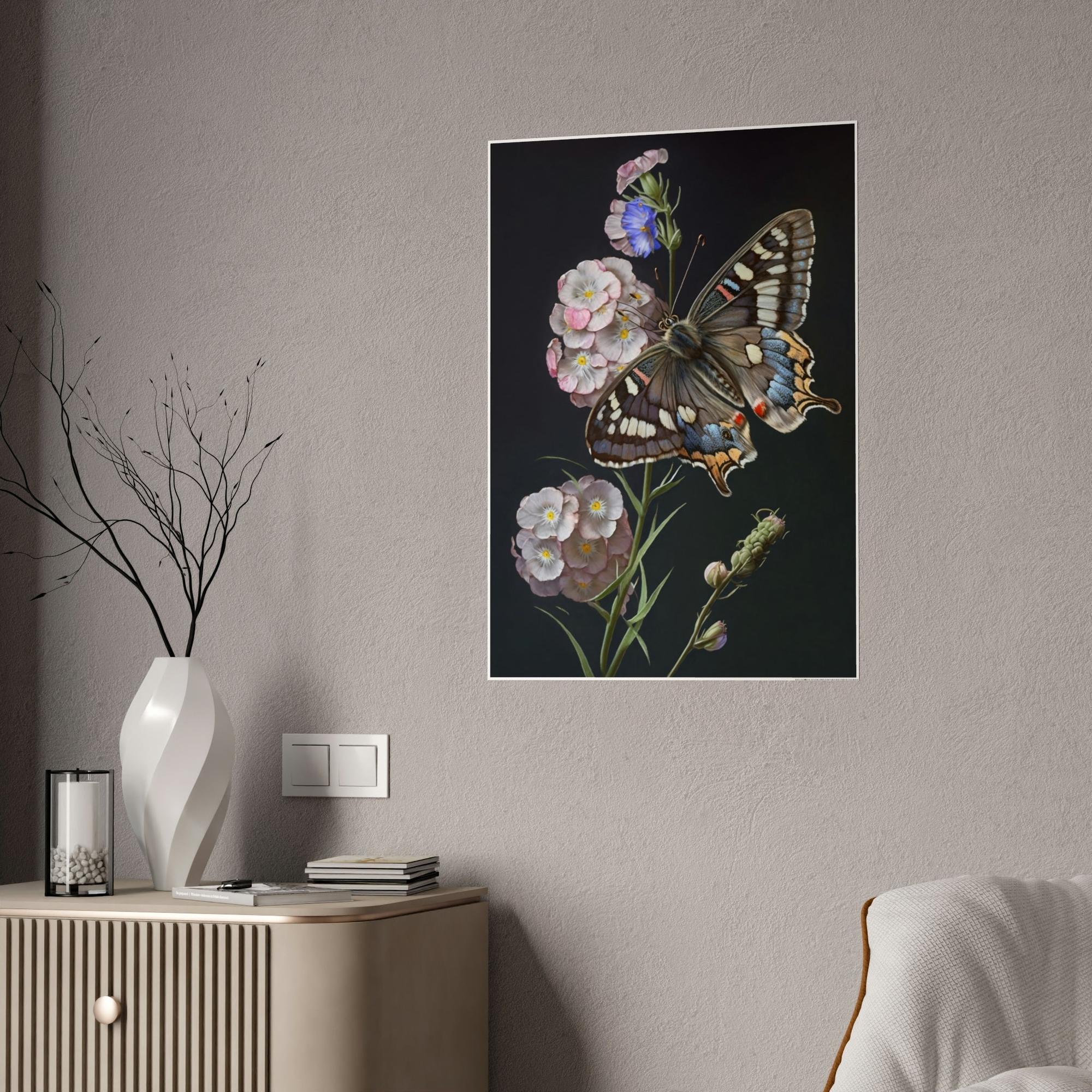 Butterflys One Butterfly: Framed Canvas & Poster Print Capturing the Beauty of a Single Insect