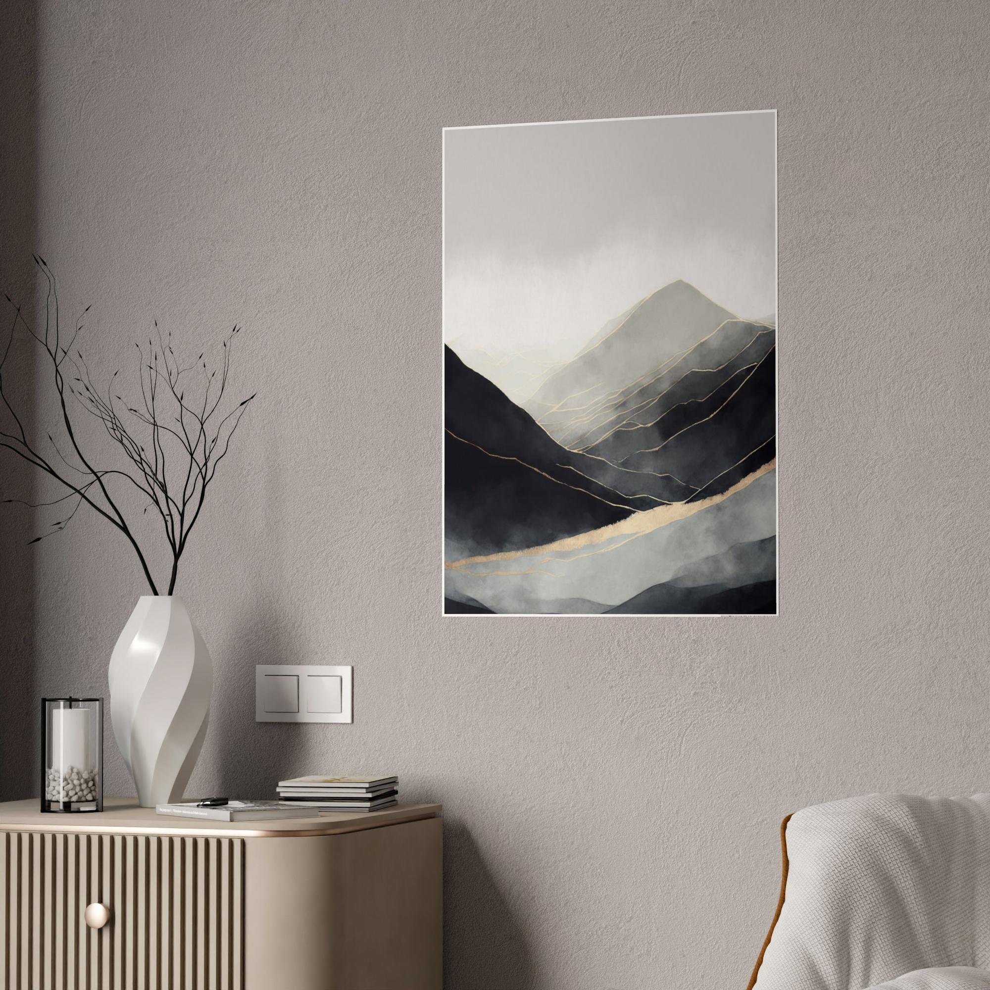 Abstract Landscape Abstract Nature: A Print on Canvas & Poster of a Bold Landscape