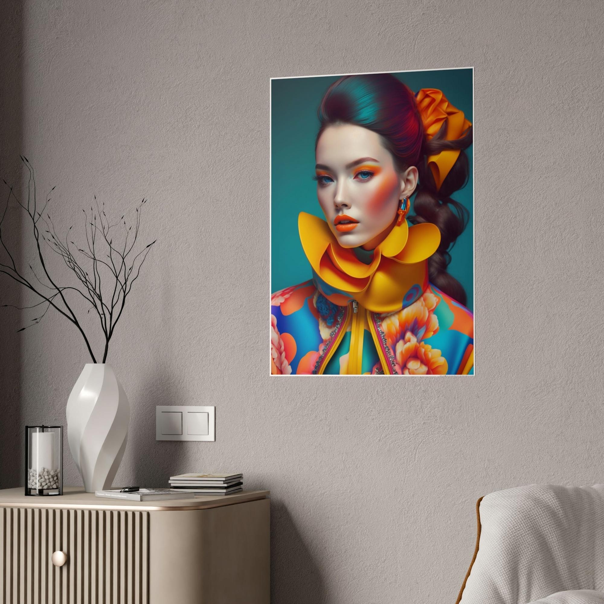 Fashion And Beauty Haute Couture: A Canvas Print of High Fashion and Beauty Trends
