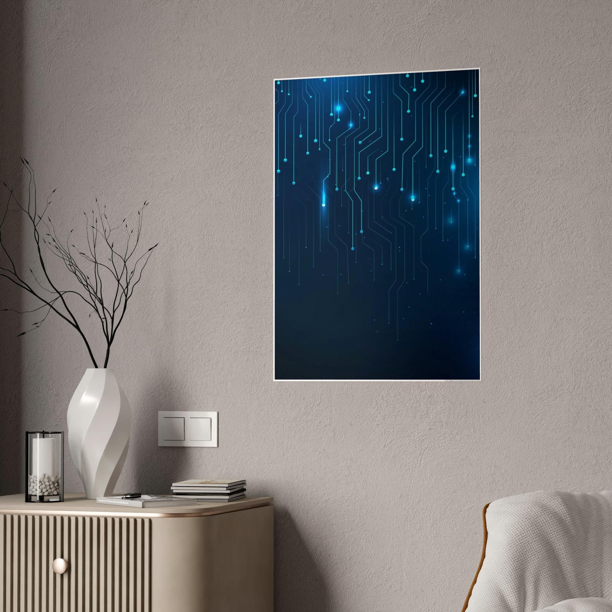 Abstract Digital Digital Delight: Colorful Canvas Print for your Wall