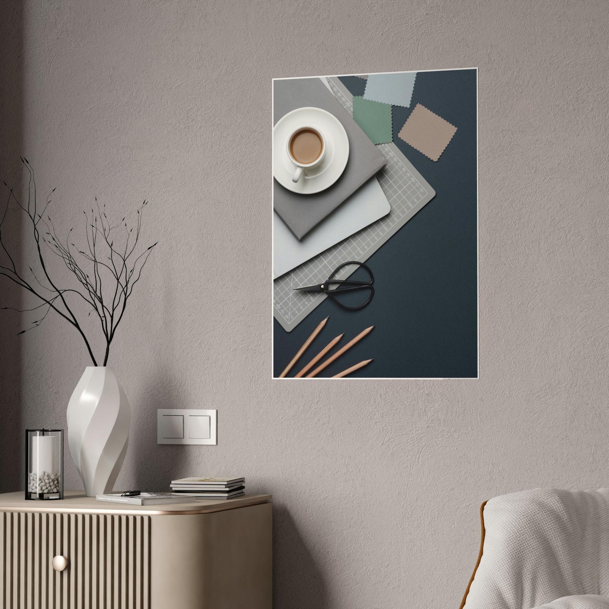 For Office Intellectual Stimulation: Artistic Canvas and Print with Scientific Elements
