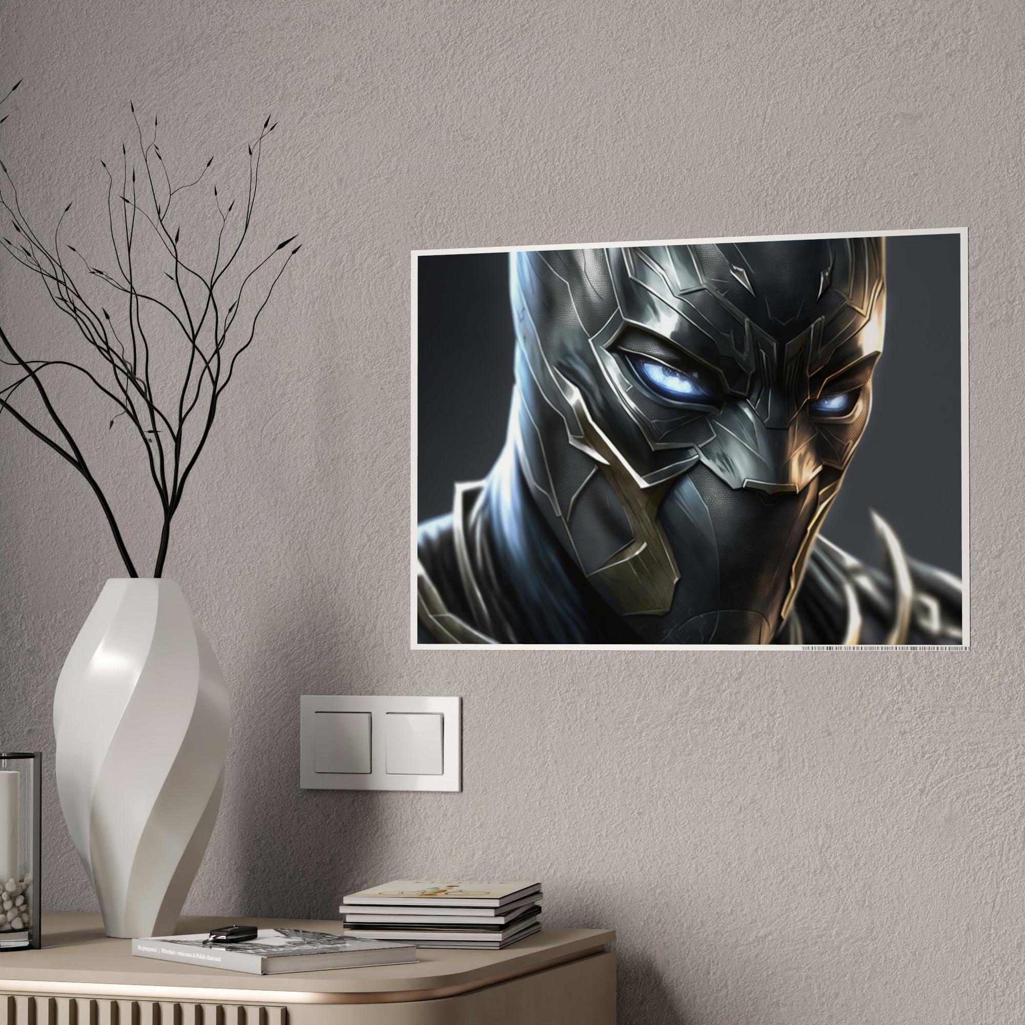 Black Panther The Black Panther: Framed Canvas and Print with Marvel Superhero Art