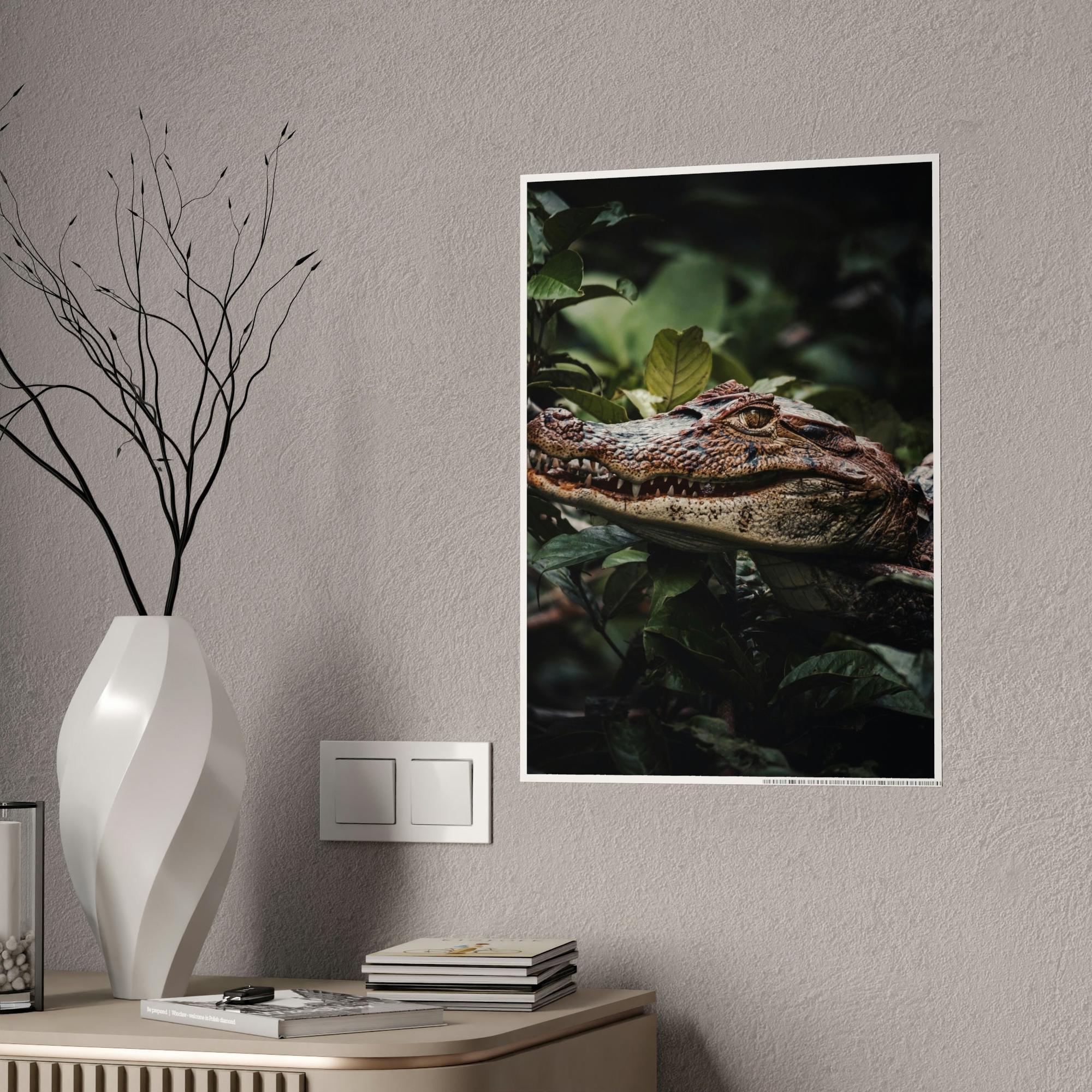 Alligators Jungle King: Alligator Canvas Painting for a Fierce Home Decor