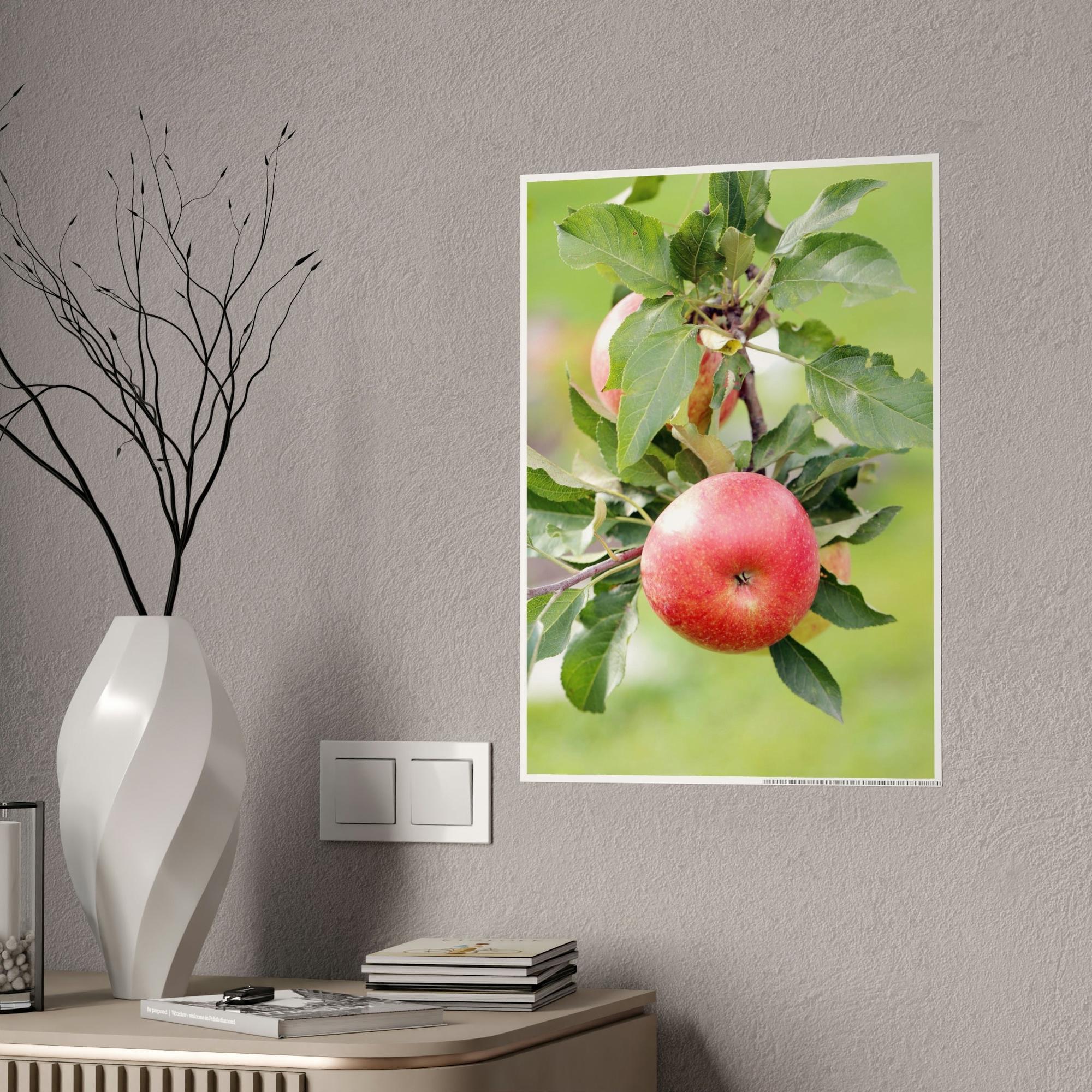 Apple Trees Harvest Time: Artistic Print on Canvas of Apple Trees in Autumn