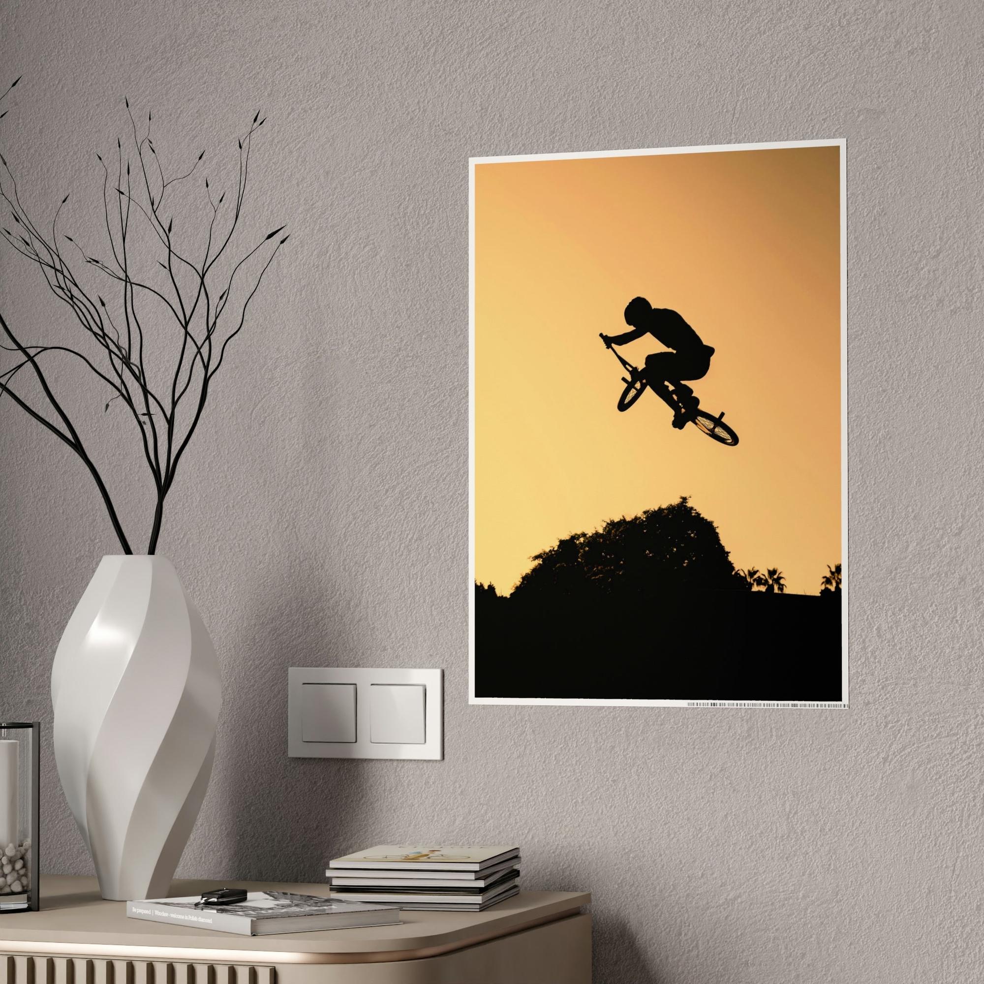 Bicycles Two-Wheeled Adventure: Colorful Bicycles on Print Canvas & Poster