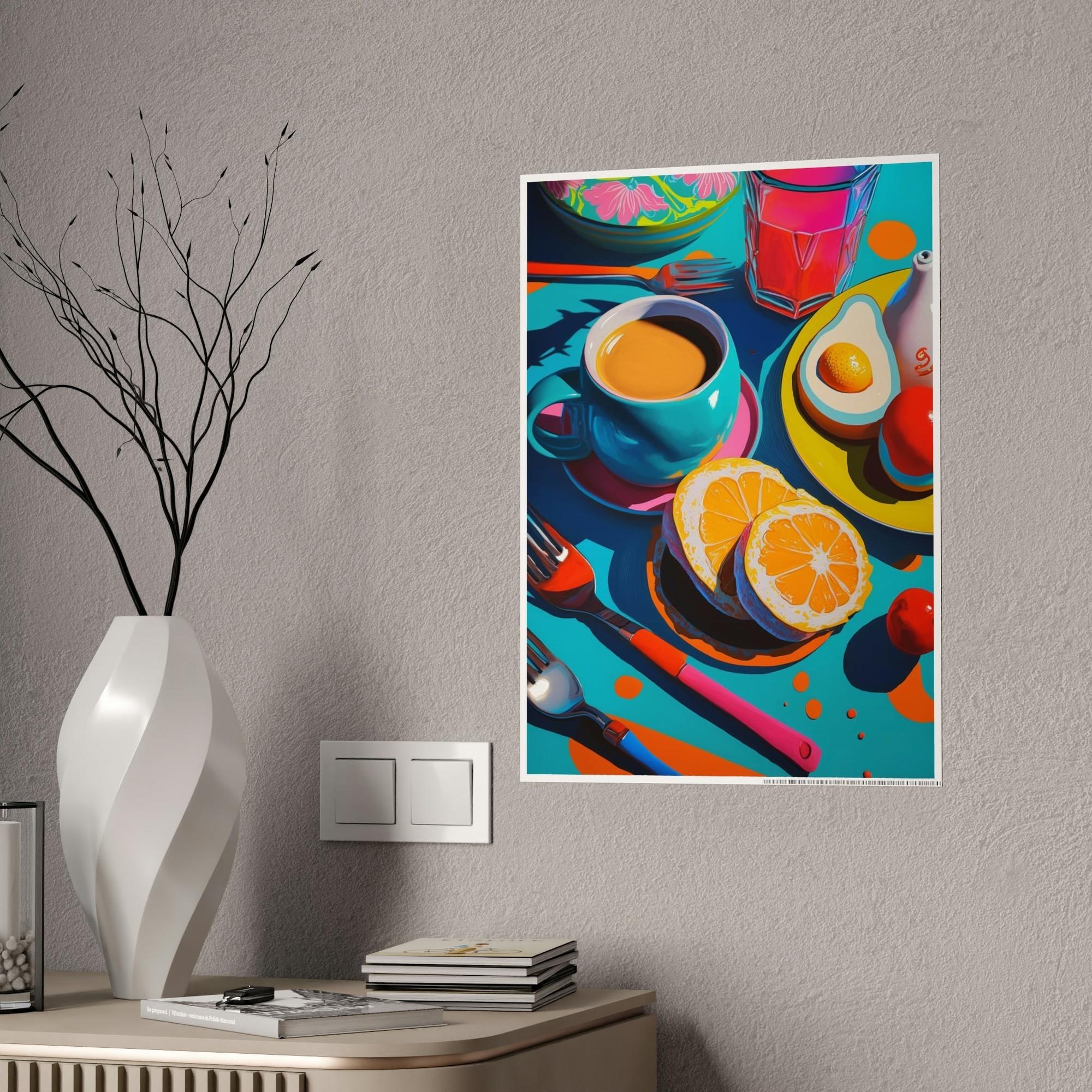 Breakfast Morning Delight: Poster of a Beautifully Served Breakfast Table