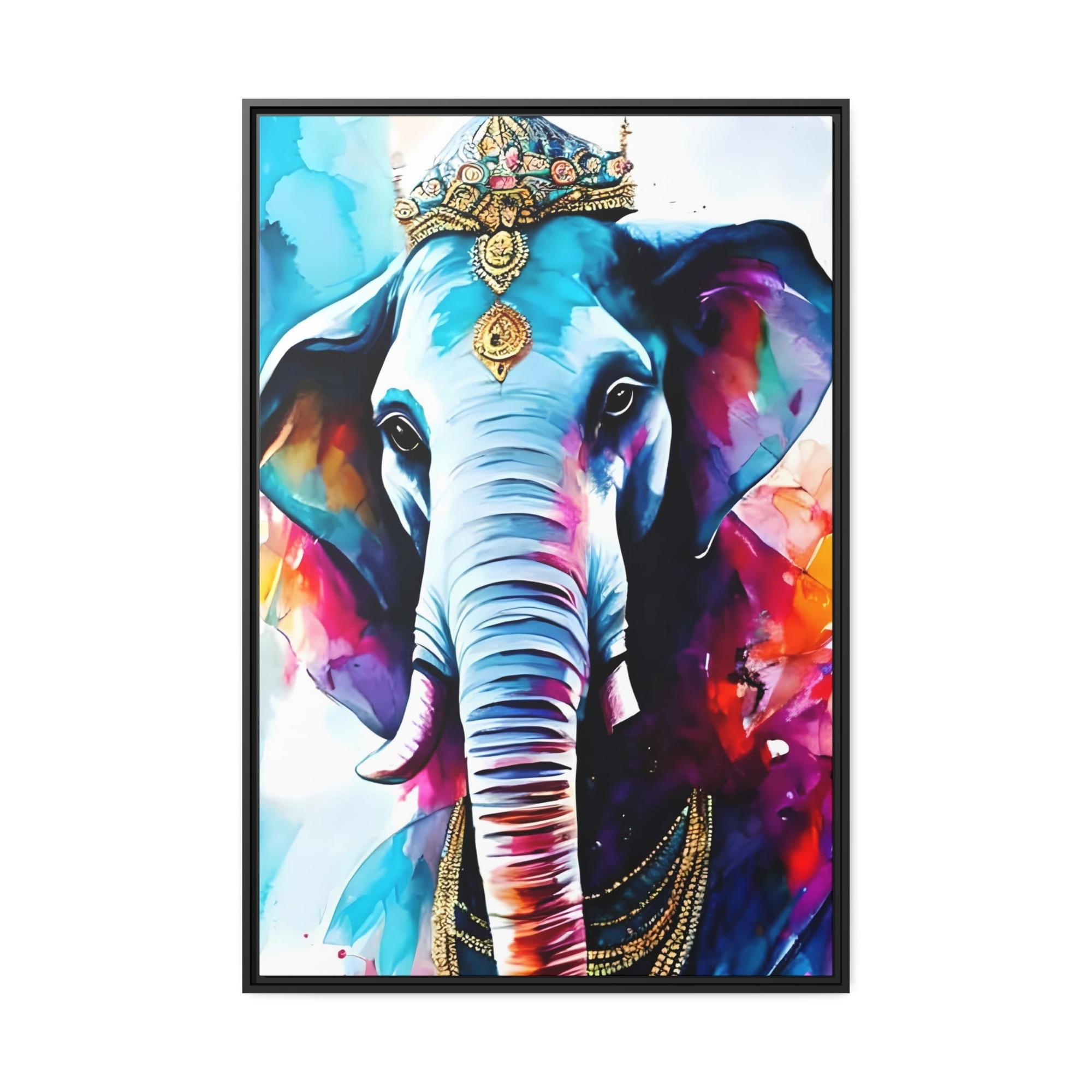 undefined Safari Adventure: Artistic Print on Canvas of Elephant