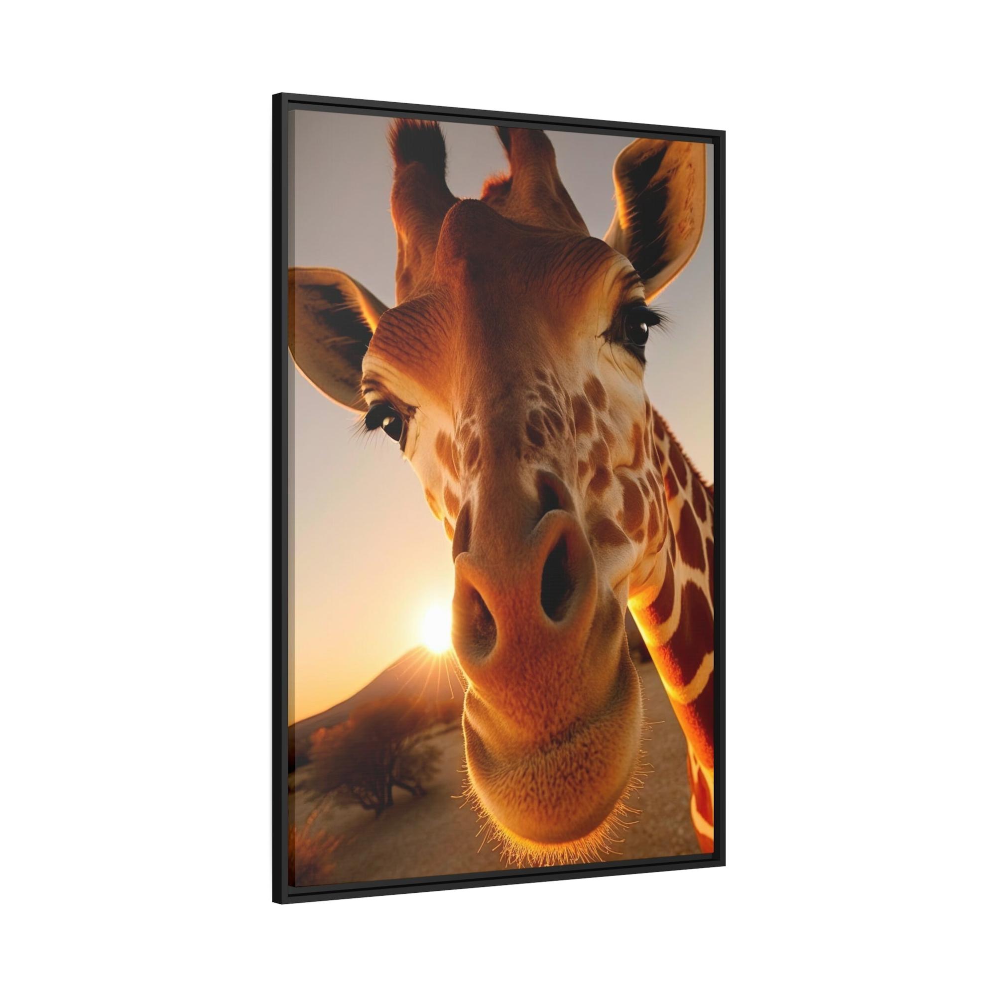 Giraffes Spotted Wonder: Canvas Wall Art Featuring a Close-Up of a Giraffe's Unique Pattern
