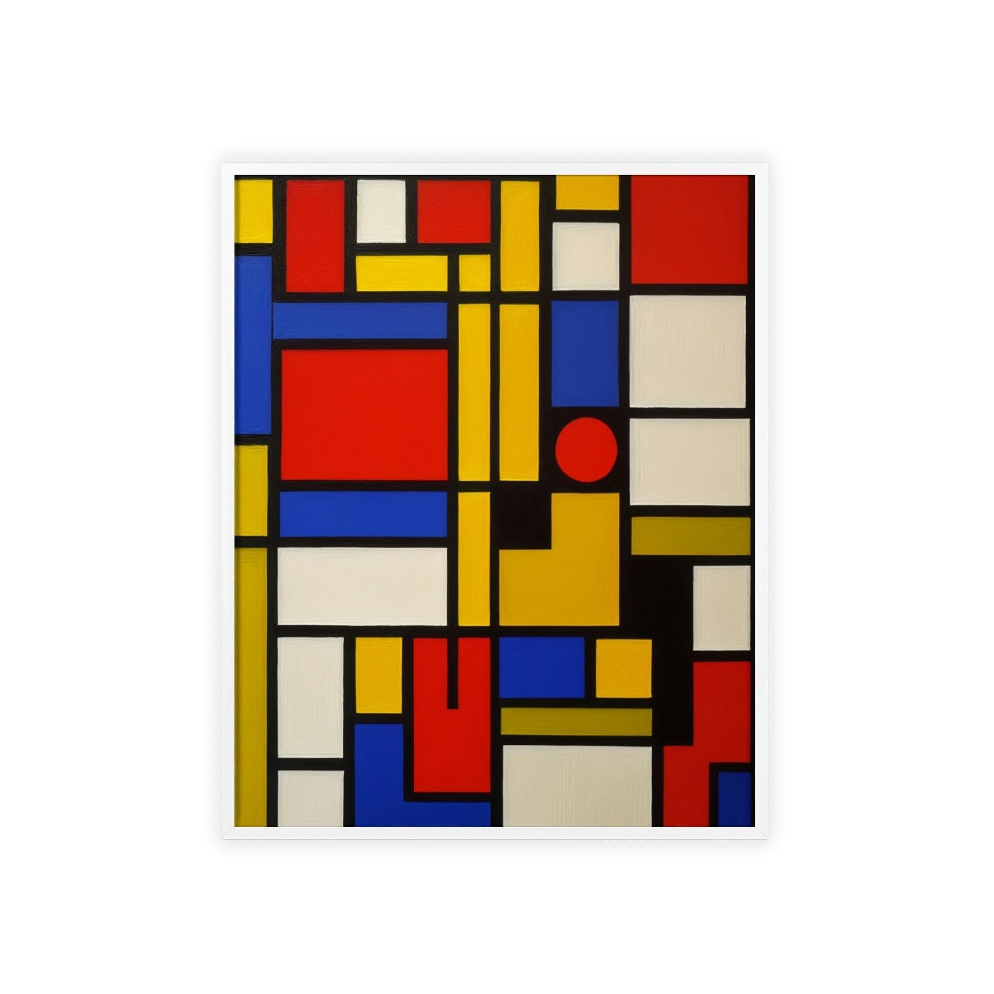 Abstract Geometric Natural Canvas & Poster Print of Geometric Patterns: A Mosaic of Shapes