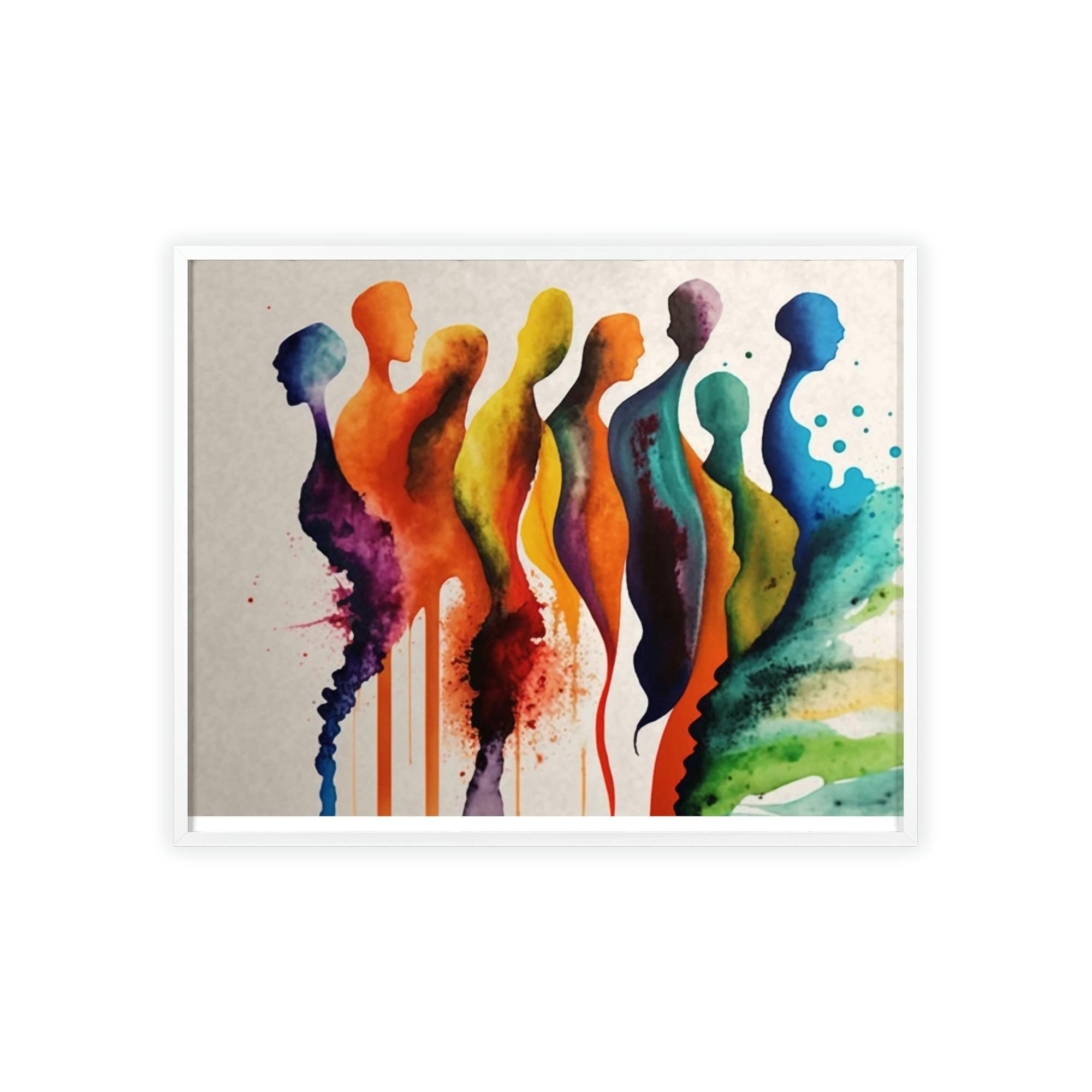 Abstract Figures Ethereal Dance: Canvas & Poster Print of Abstract Figures in Motion