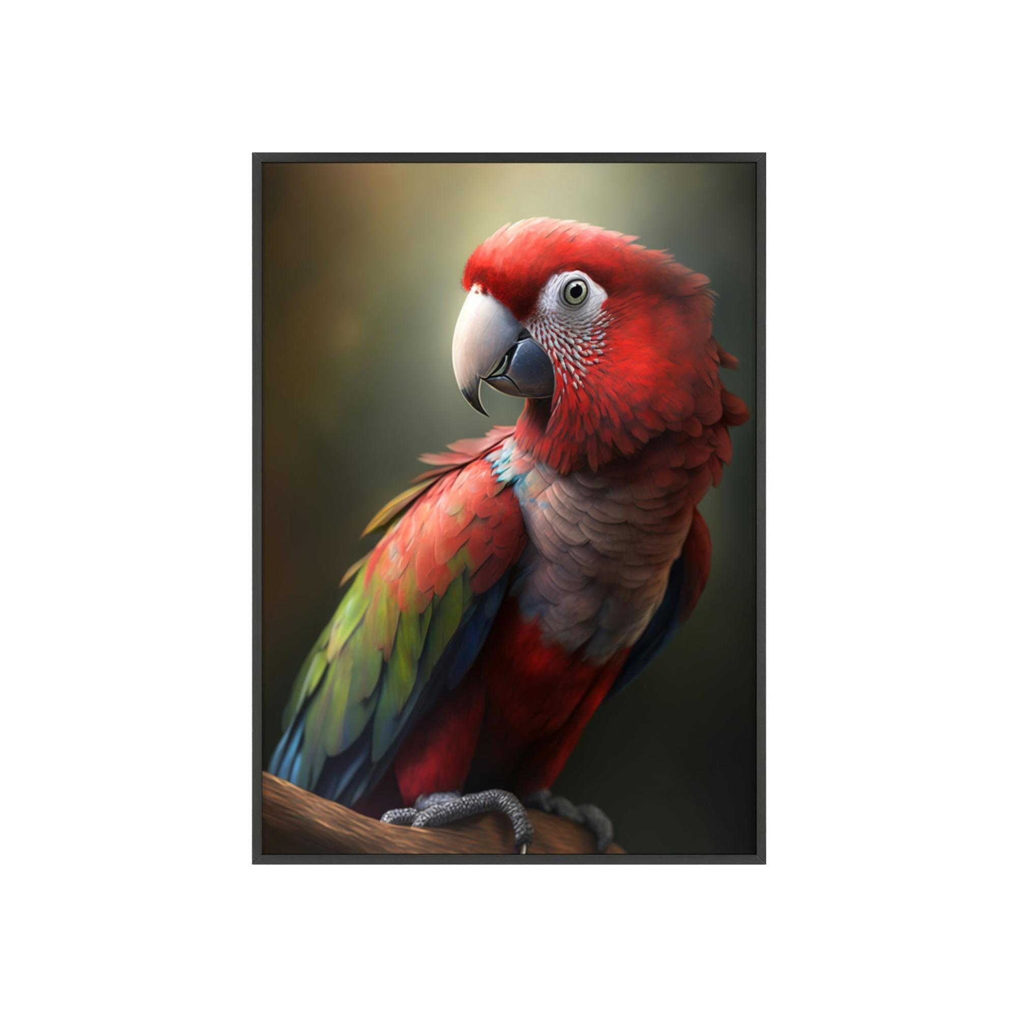 Parrots Feathered Frenzy: A Canvas of Parrot Energy and Enthusiasm